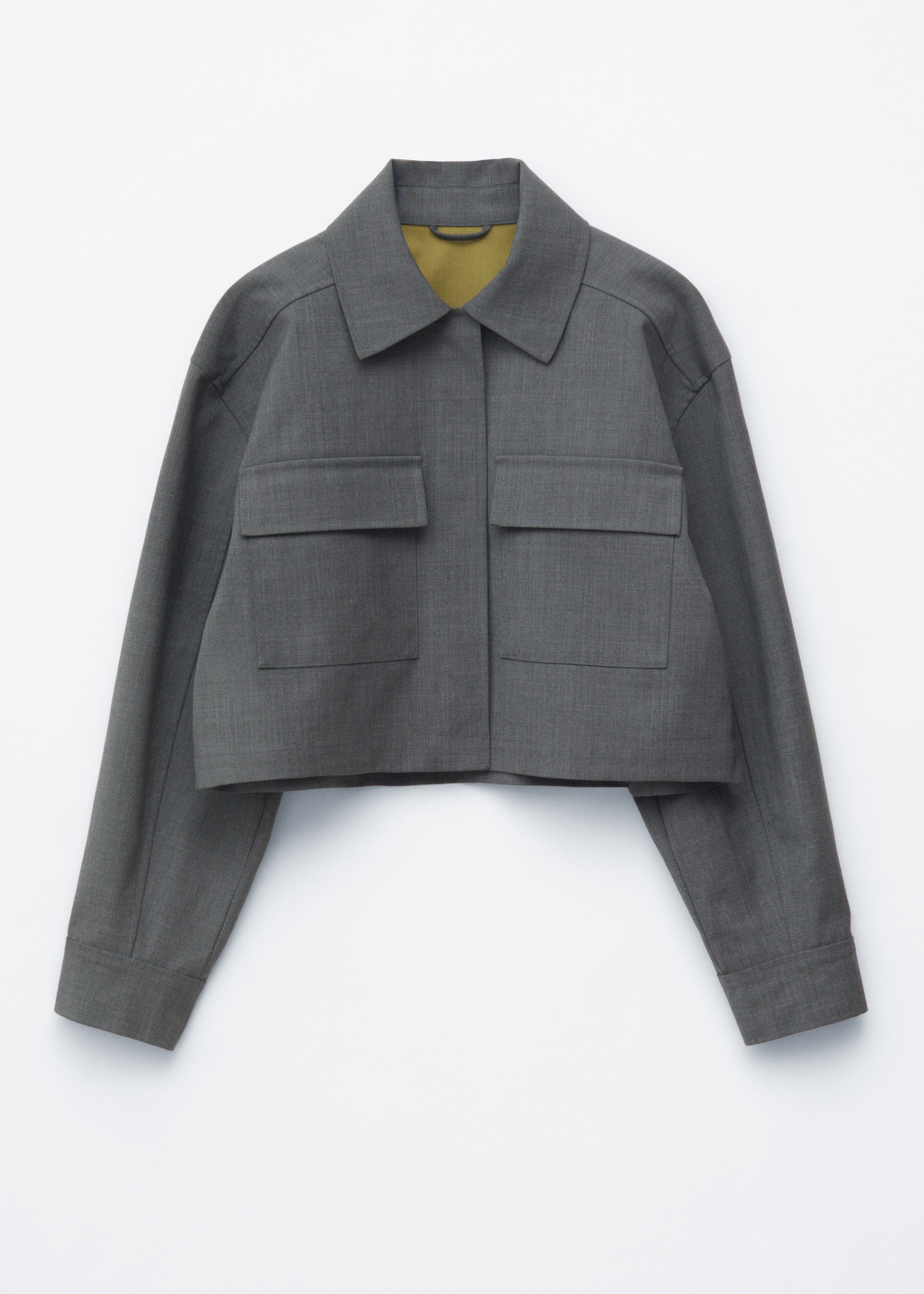 Cropped Wool-Cotton Jacket