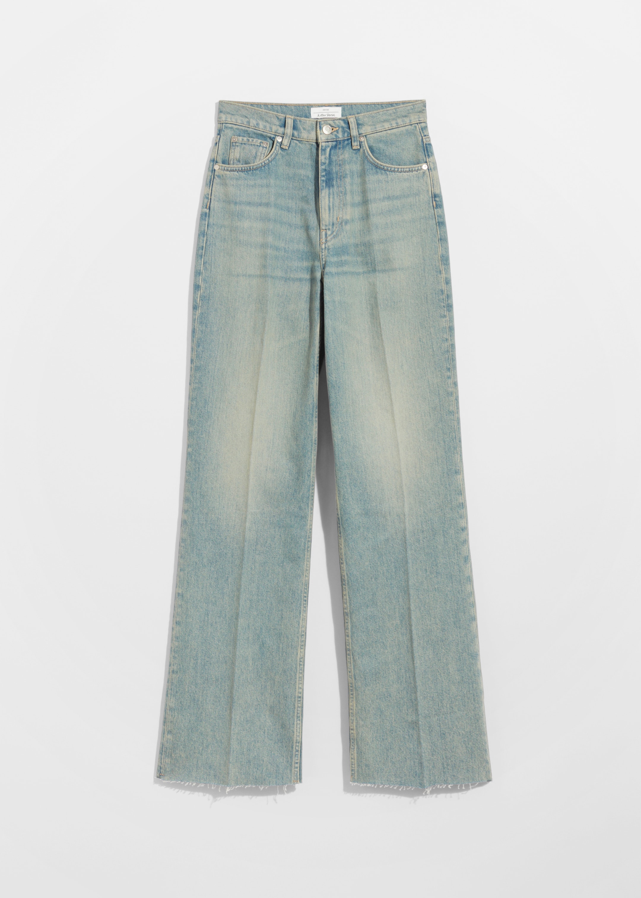 Größeres Bild anzeigen: Jeans mit hohem Bund und weitem Bein - Taubenblau - Ladies | H&M AT 1