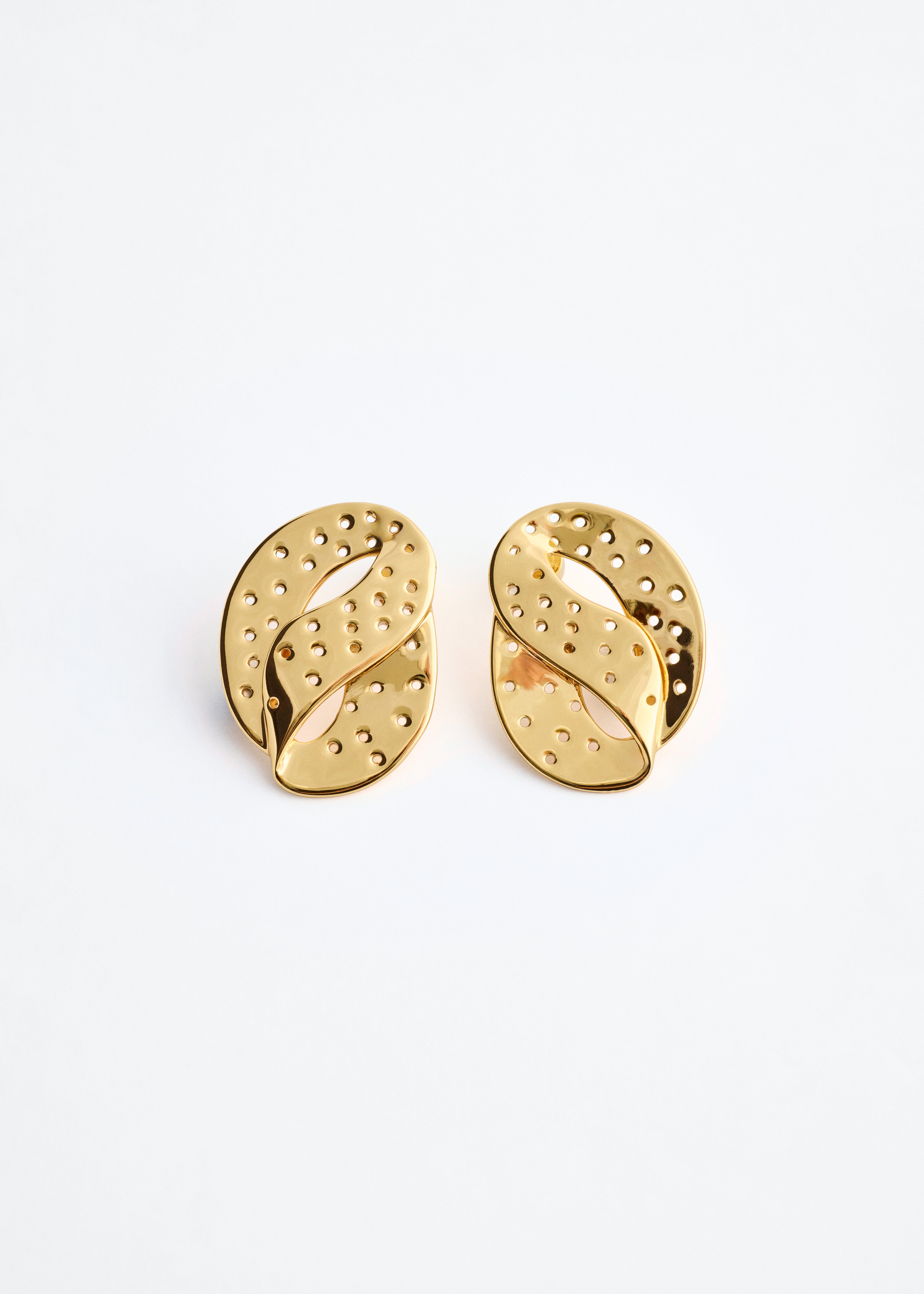 Messingohrringe mit Cut-outs - Gold