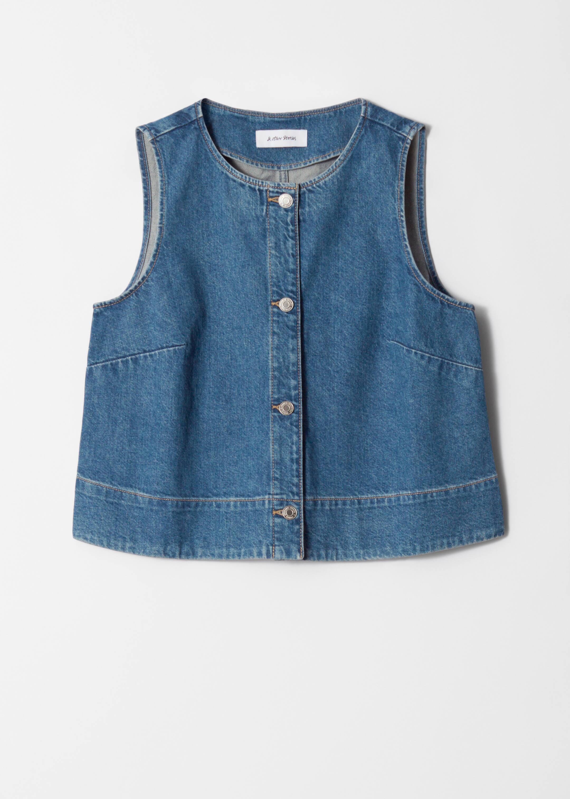 Ver imagem maior: Colete em ganga - Azul - SENHORA | H&M PT 6