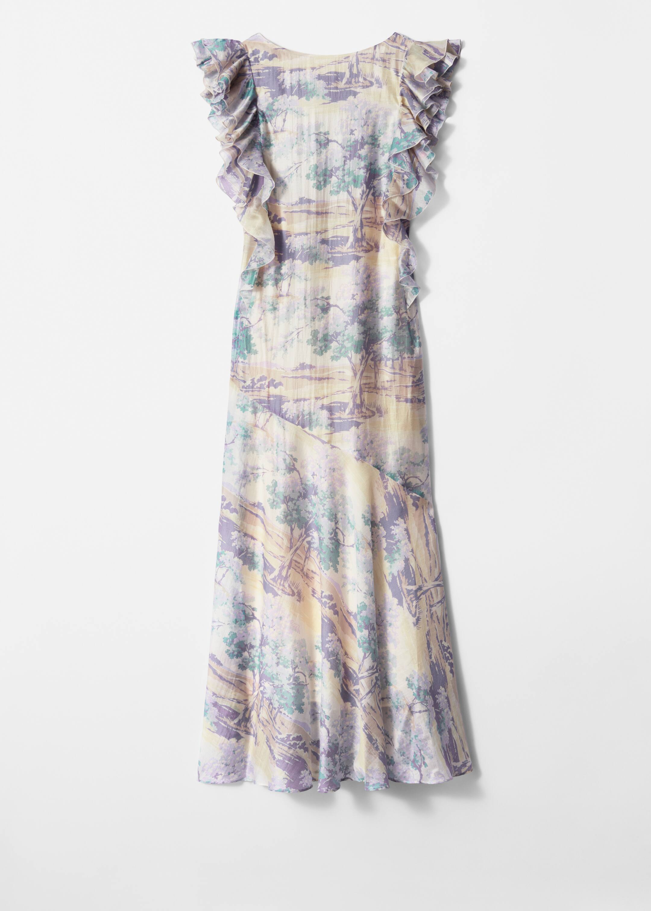 Visualizza immagine più grande: Maxi abito con gale - Stampa giallo/viola - DONNA | H&M IT 4