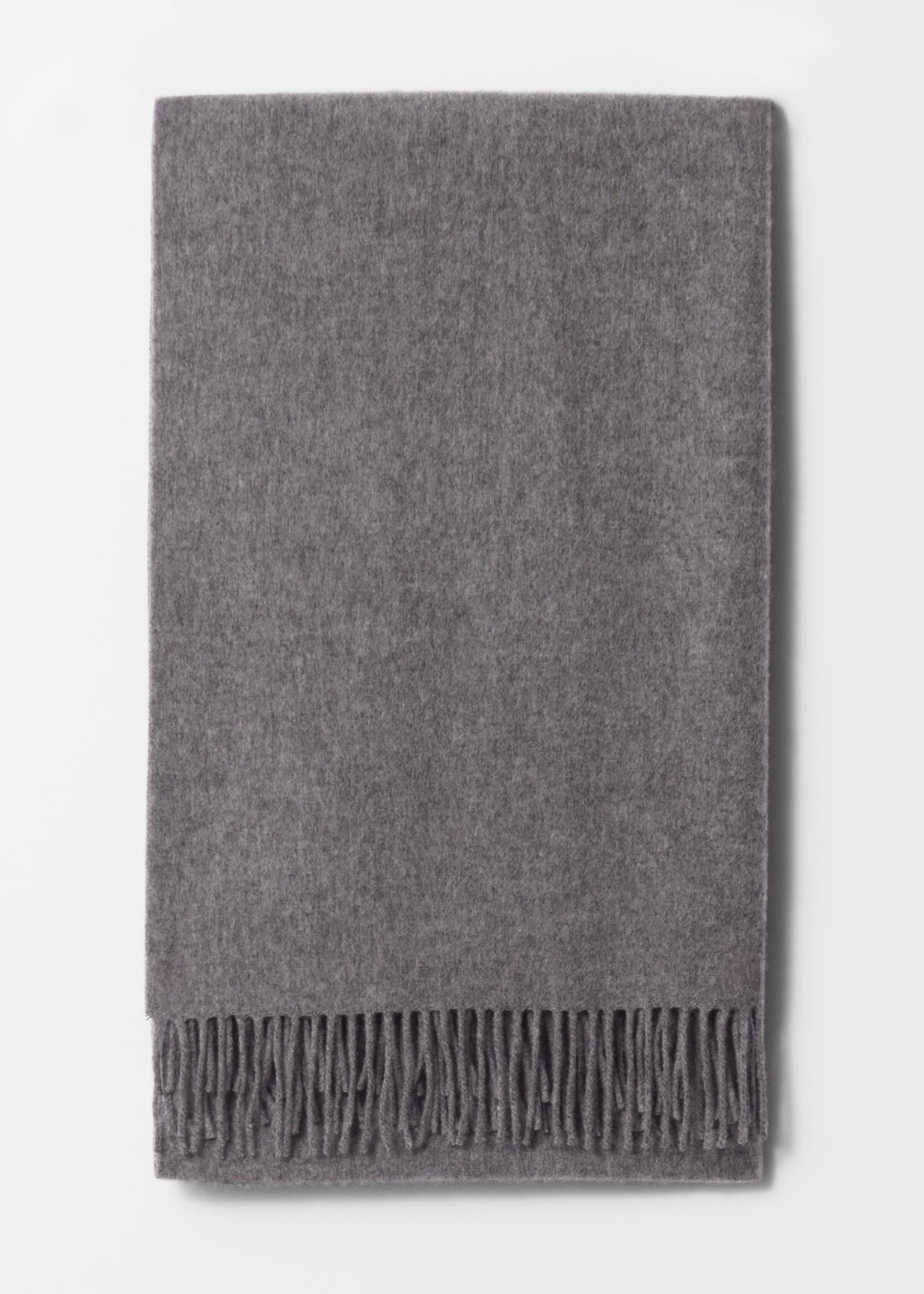 Bufanda manta de lana con flecos - Gris/Caoba/Rojo rubí/Burdeos/Amarillo claro/Crema/Negro