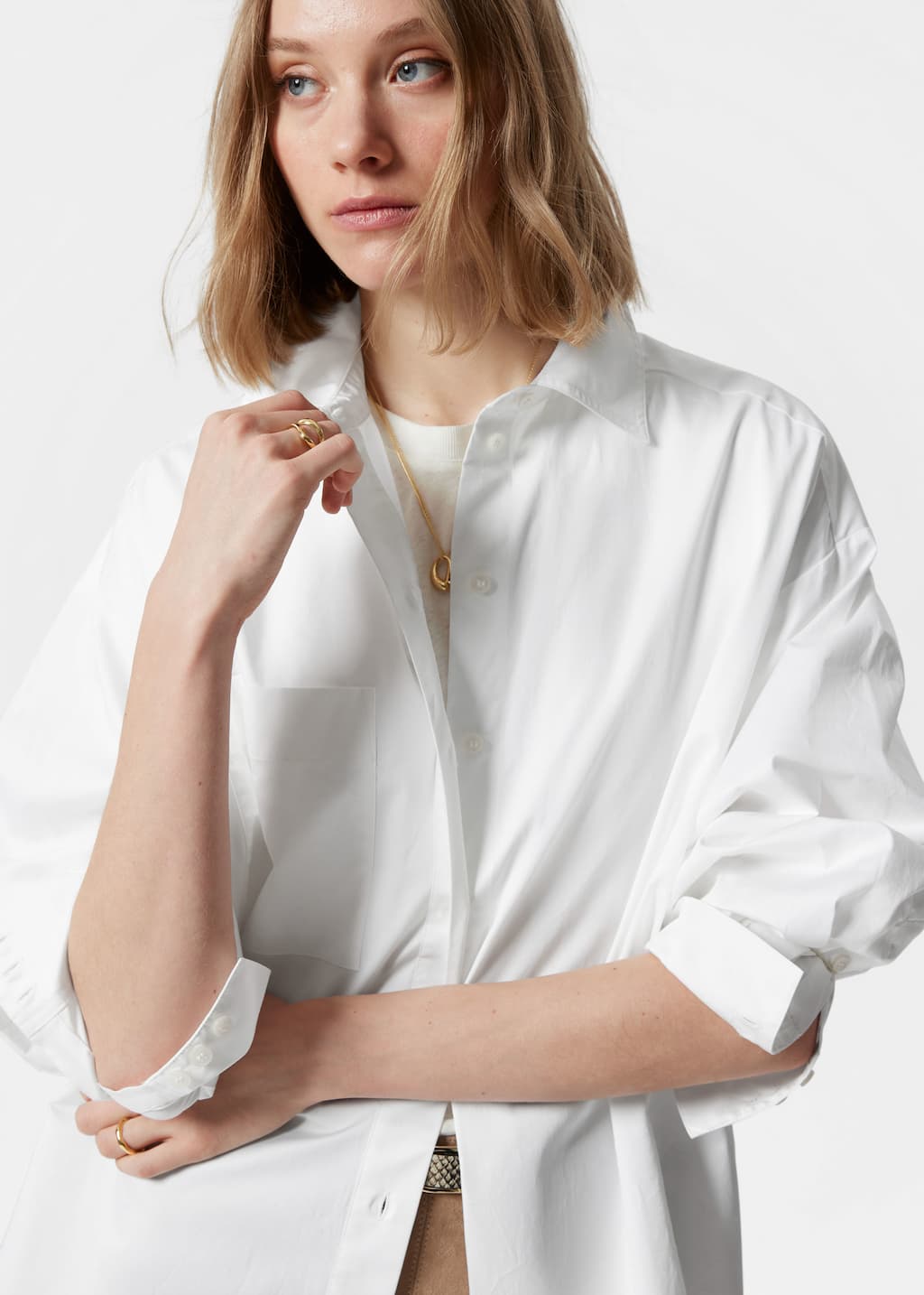 Oversized Shirt - Light Blue Stripes - Lookbook