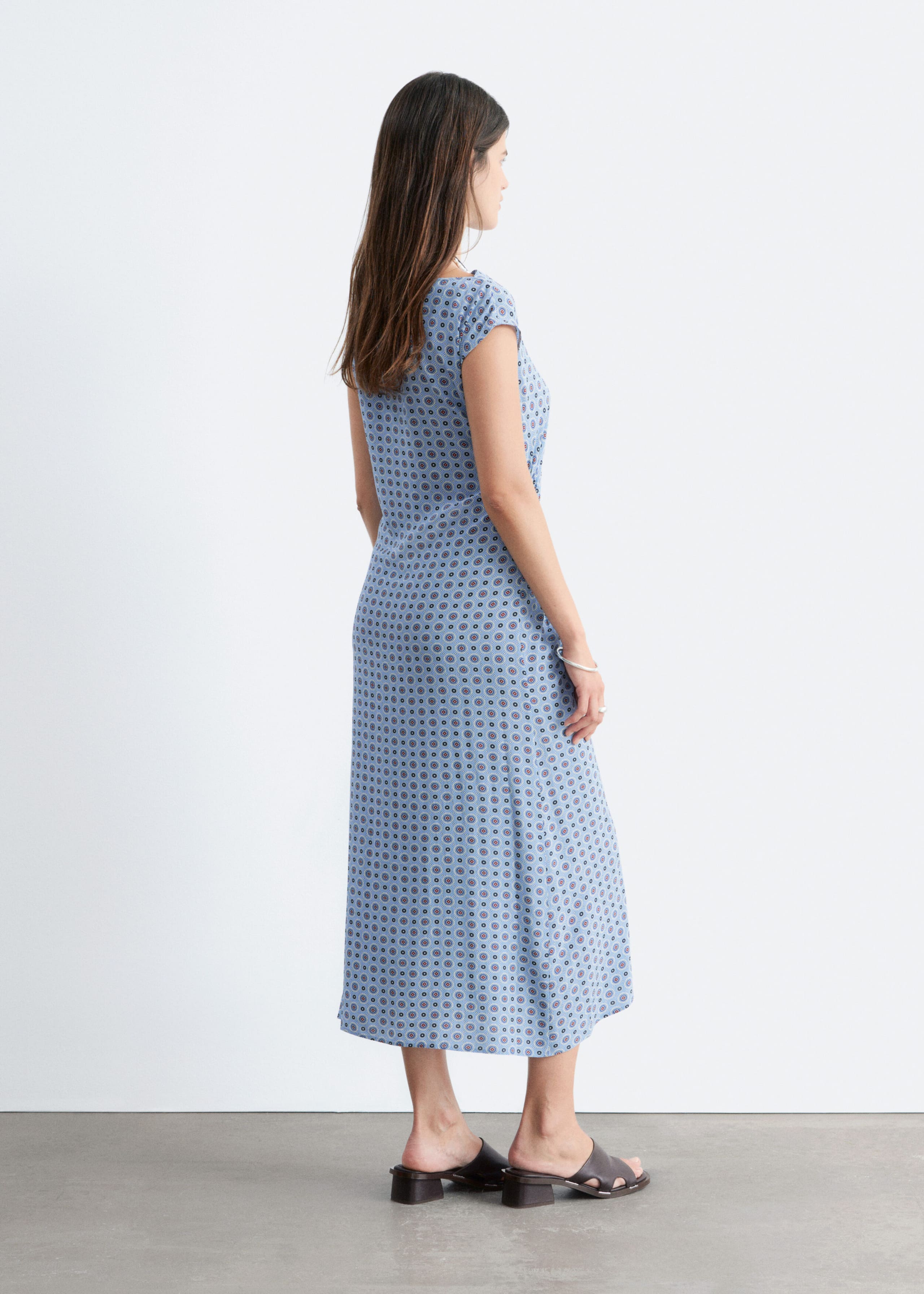 Image of Boat-Neck Midi Dress