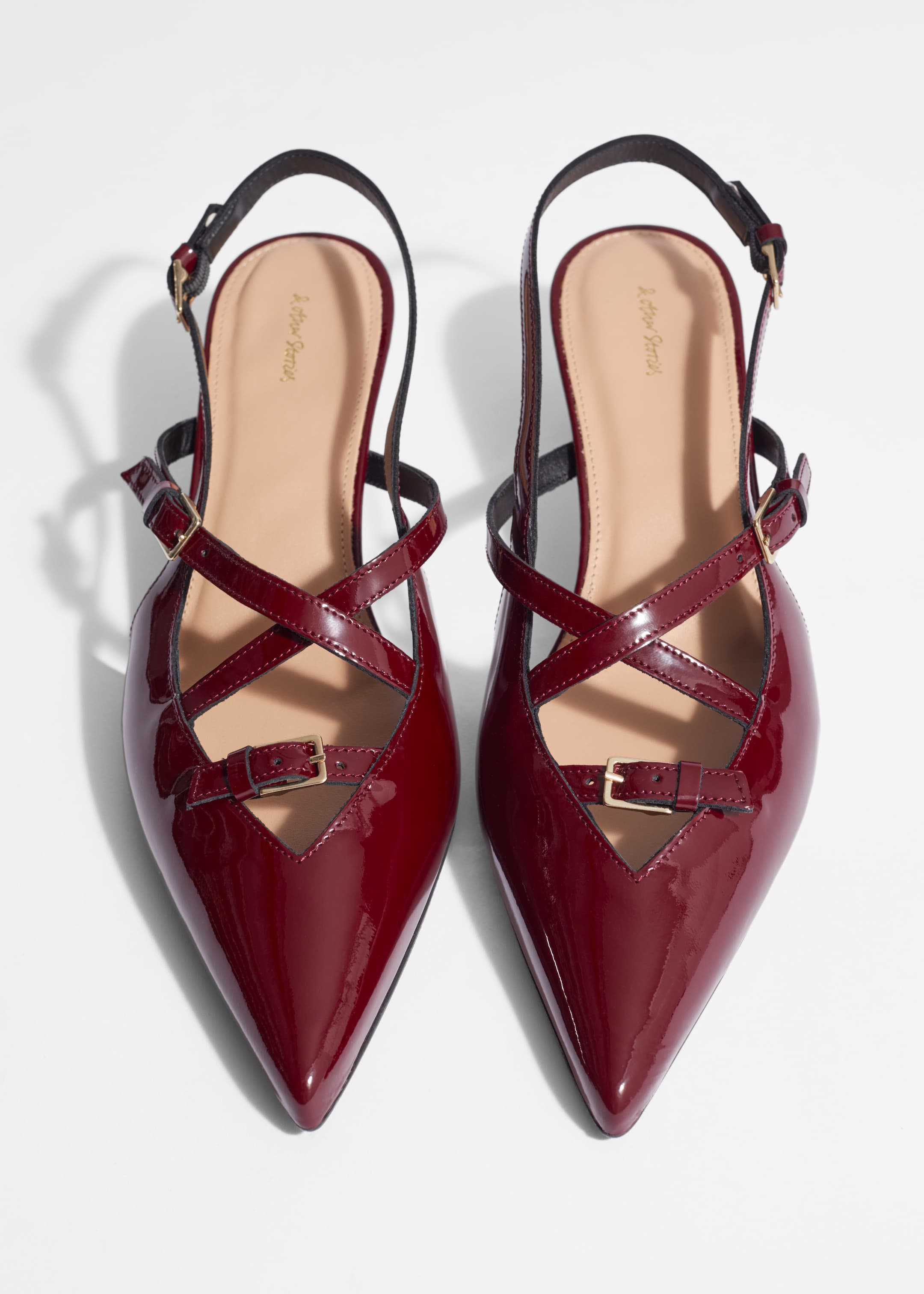 View larger image: Embellished Slingback Pumps - Burgundy - Ladies | H&M GB 2