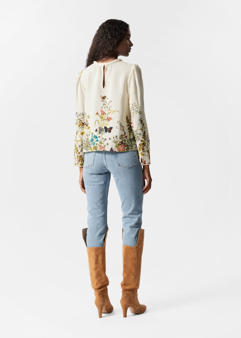 Printed Blouse - Yellow floral print - Lookbook