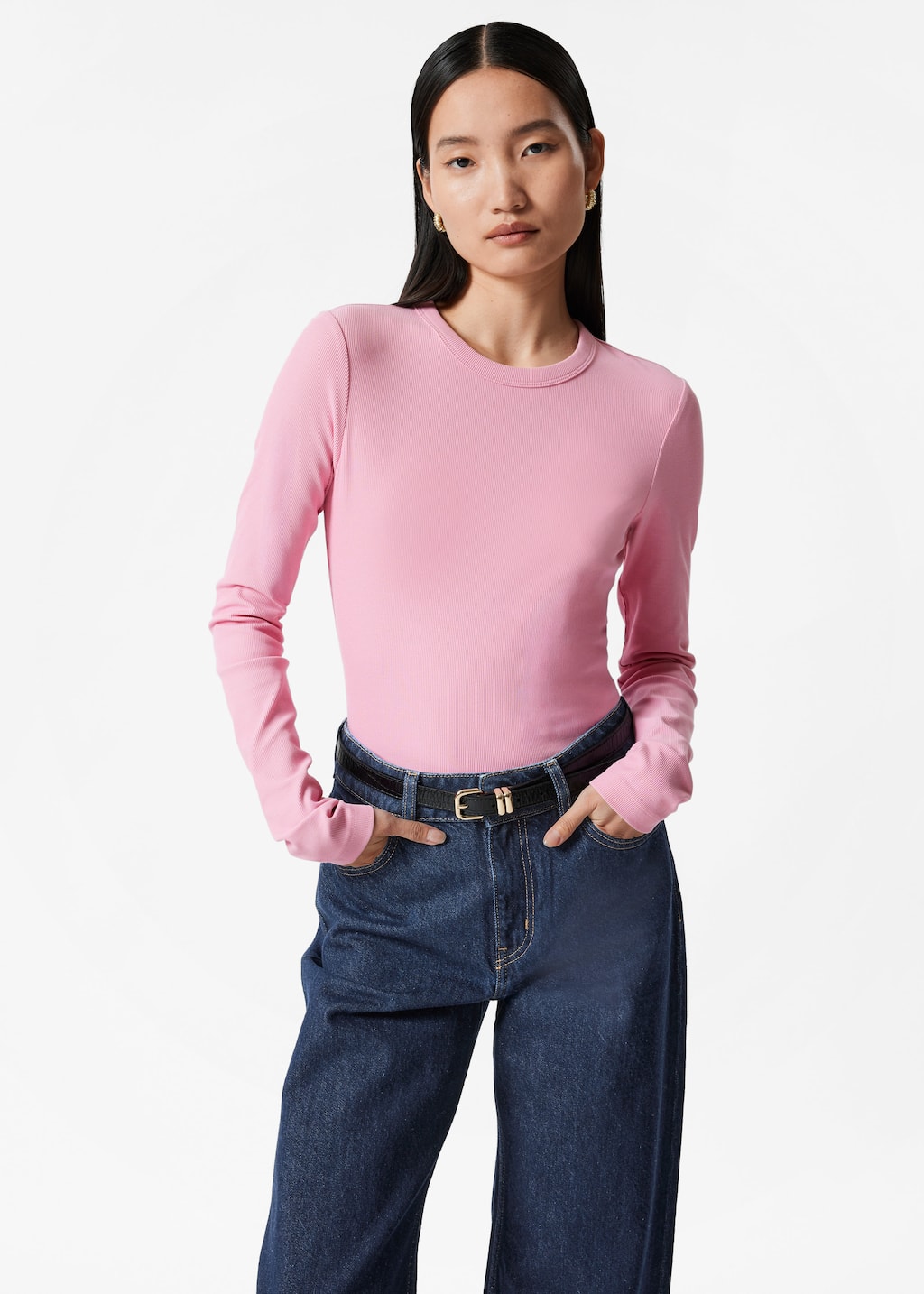 Haut côtelé - Blanc - Lookbook