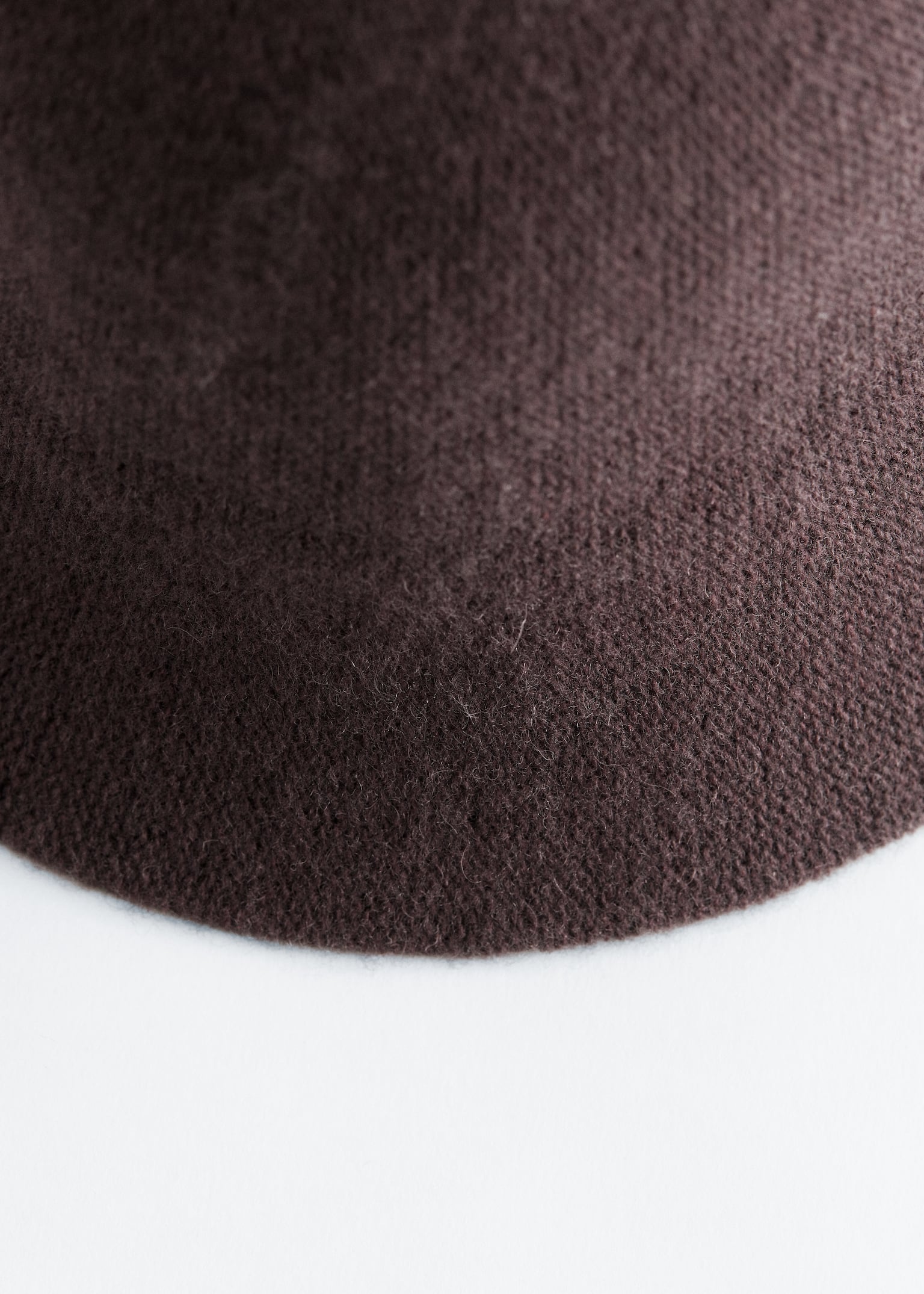 Dzianinowy kapelusz bucket hat z domieszką wełny - Ciemnobrązowy - 3