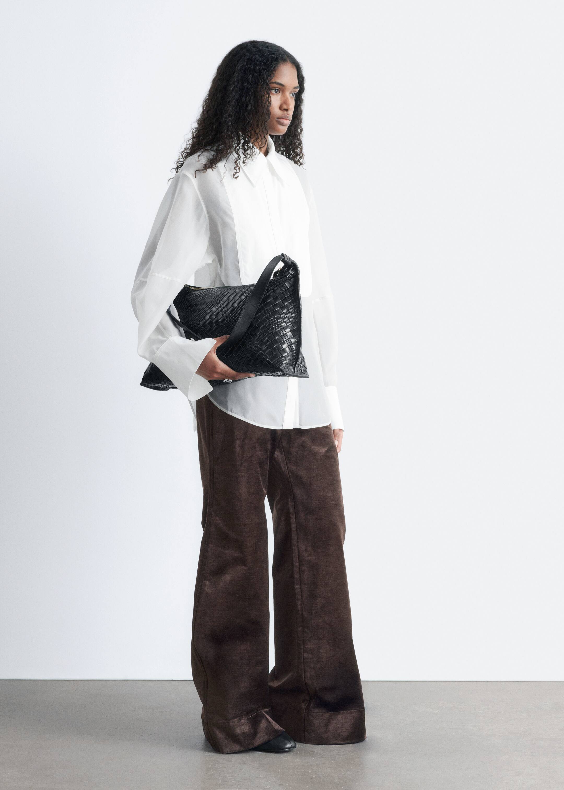 Agrandir l'image: Silk Dress Shirt - Blanc - FEMME | H&M FR 3