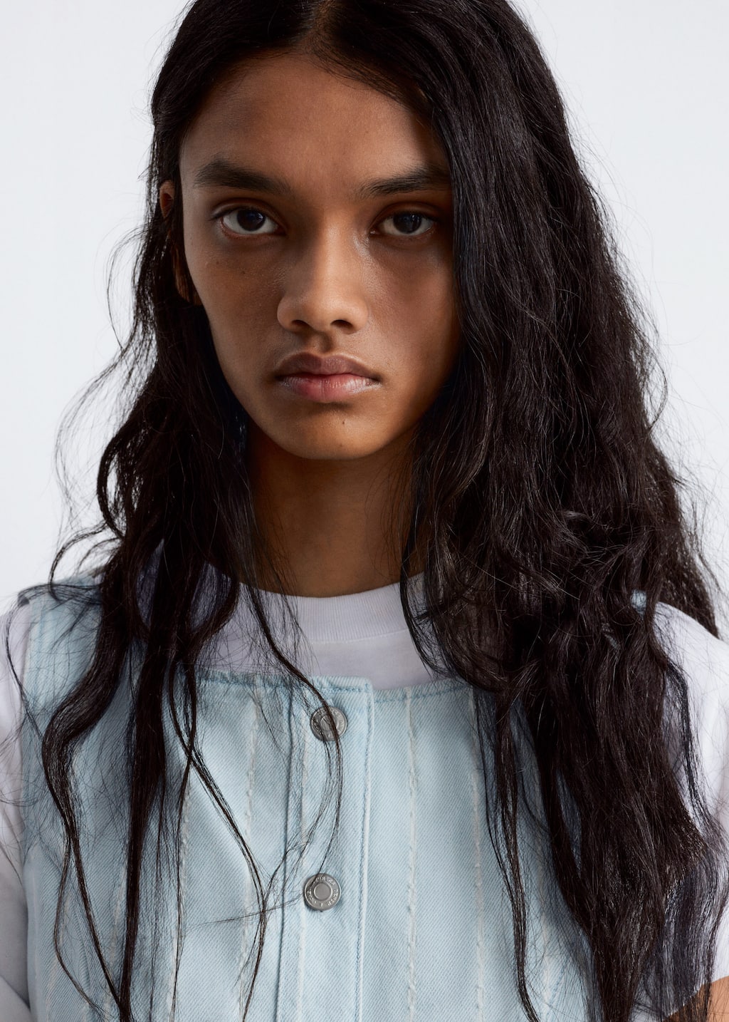 Image of A-Line Denim Mini Dress