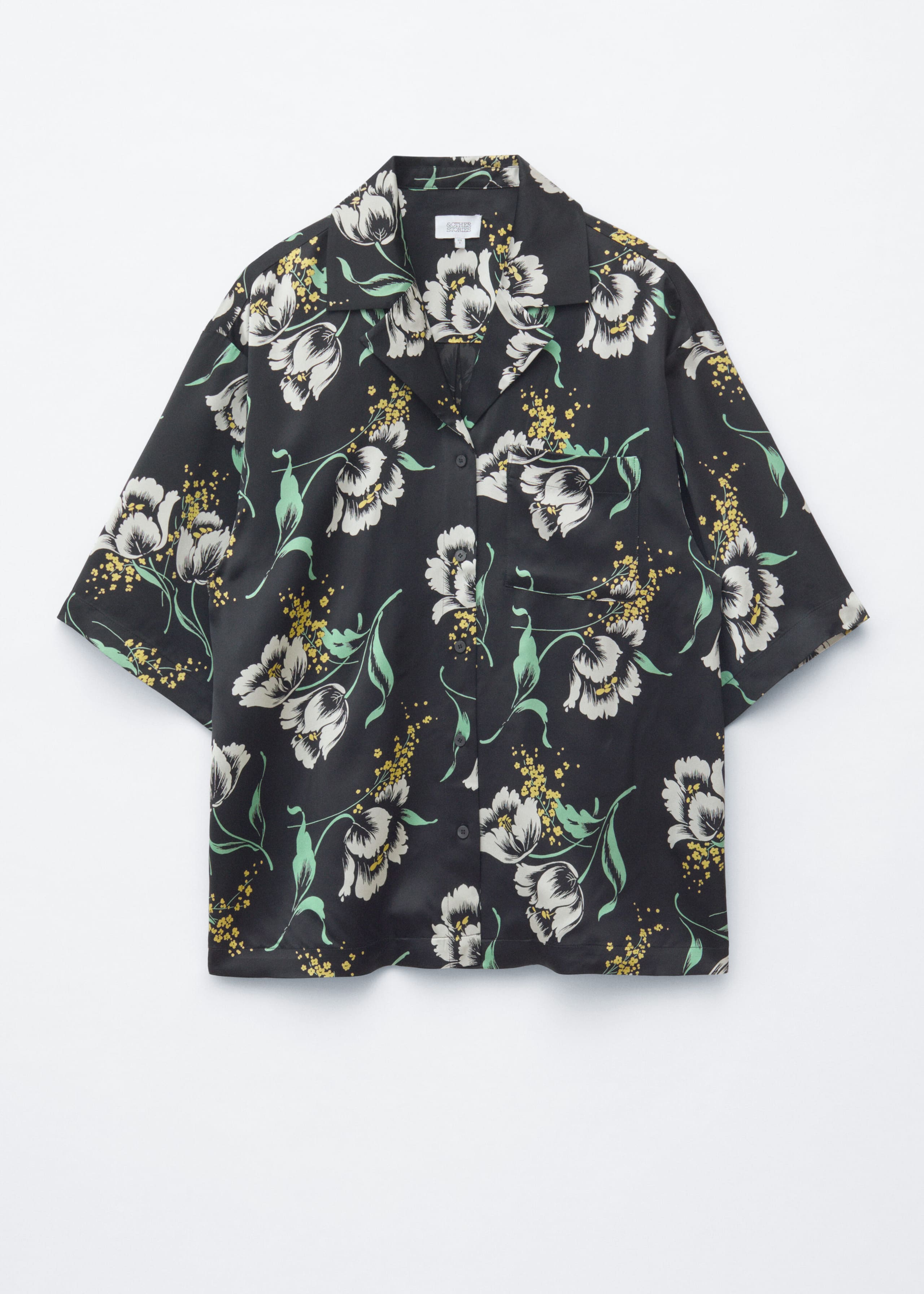 Oversized Resort Shirt - Bleu clair / Motif fleuri - Still Life