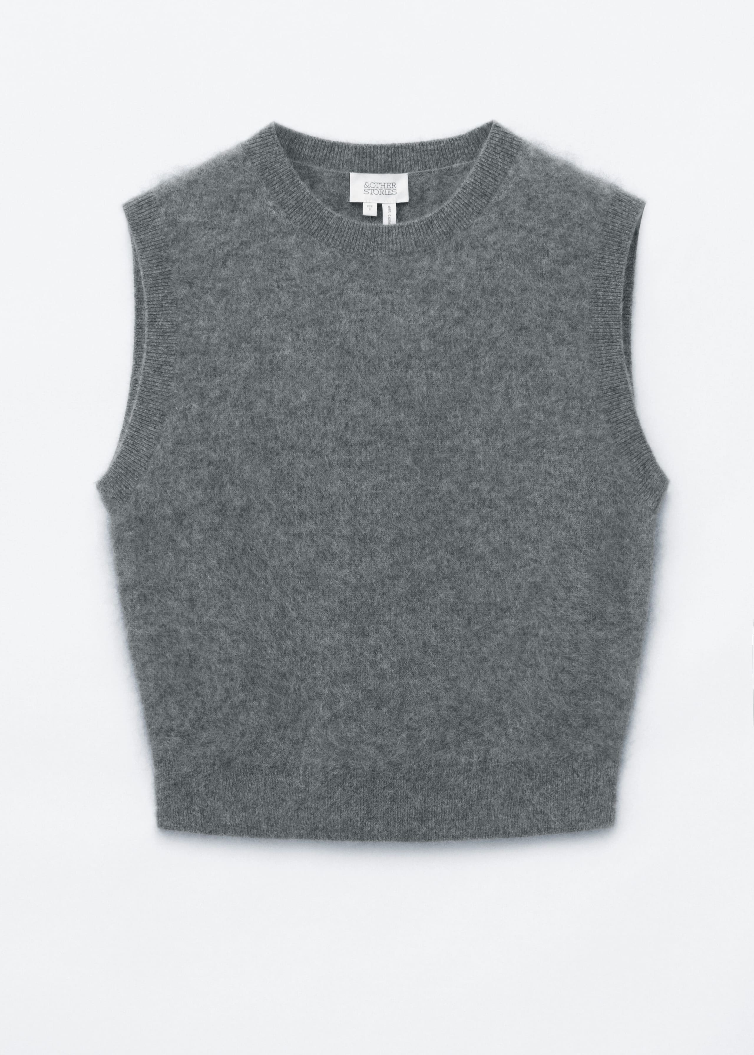 Brushed Cashmere Vest - Grey - Still Life