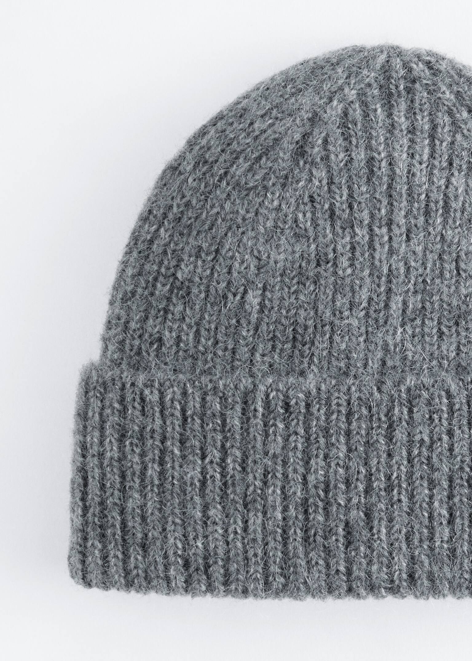 Beanie aus Wollmischung - Grau meliert/Weinrot/Blau gestreift/Mahagoni/Taubenblau/Weinrot/Rot/Zitrone/Schwarz/Beige - 3