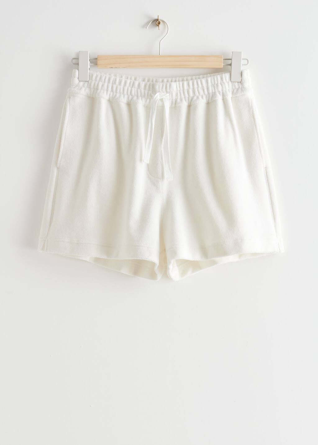 Locker sitzende Frottee-Shorts - Schwarz - Stillleben