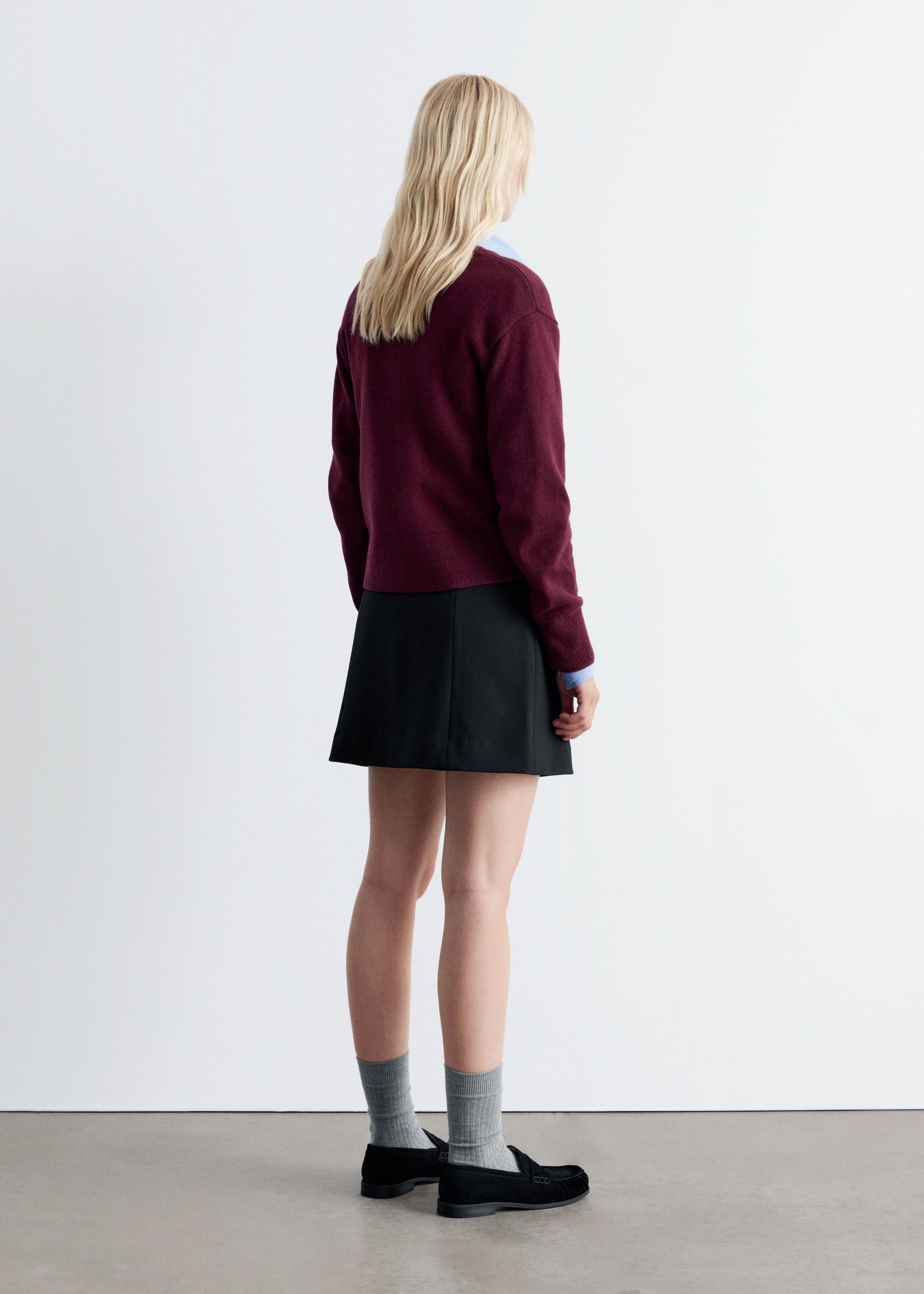 Visualizza immagine più grande: Cardigan in misto lana - Rosso scuro - DONNA | H&M IT 4