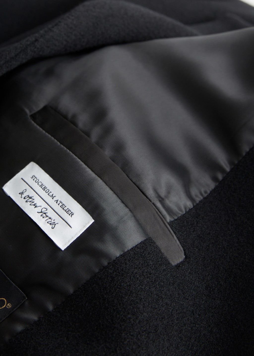 Relaxed Fit Wool Coat - {{variantName}} - Descriptive Detail