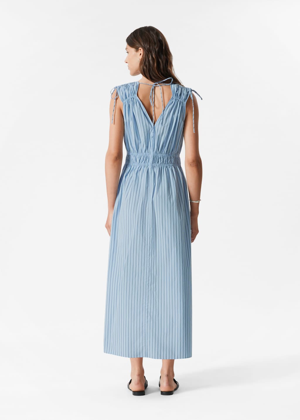 Robe midi à nouer - Jaune - Lookbook