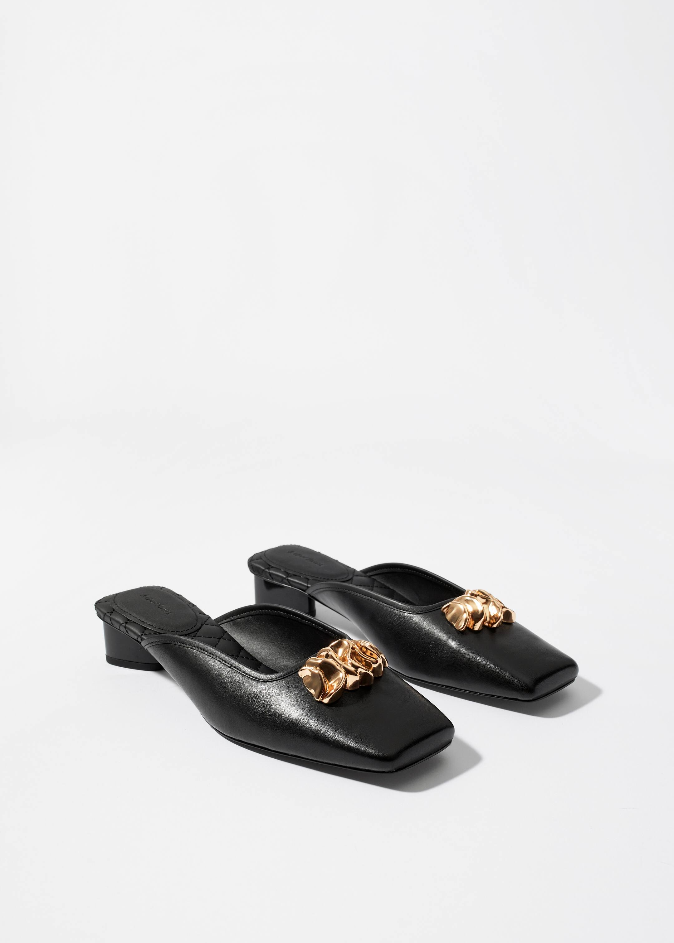 Ingrandisci l'immagine: Embellished Leather Mules - Black - DONNA | H&M CH 2