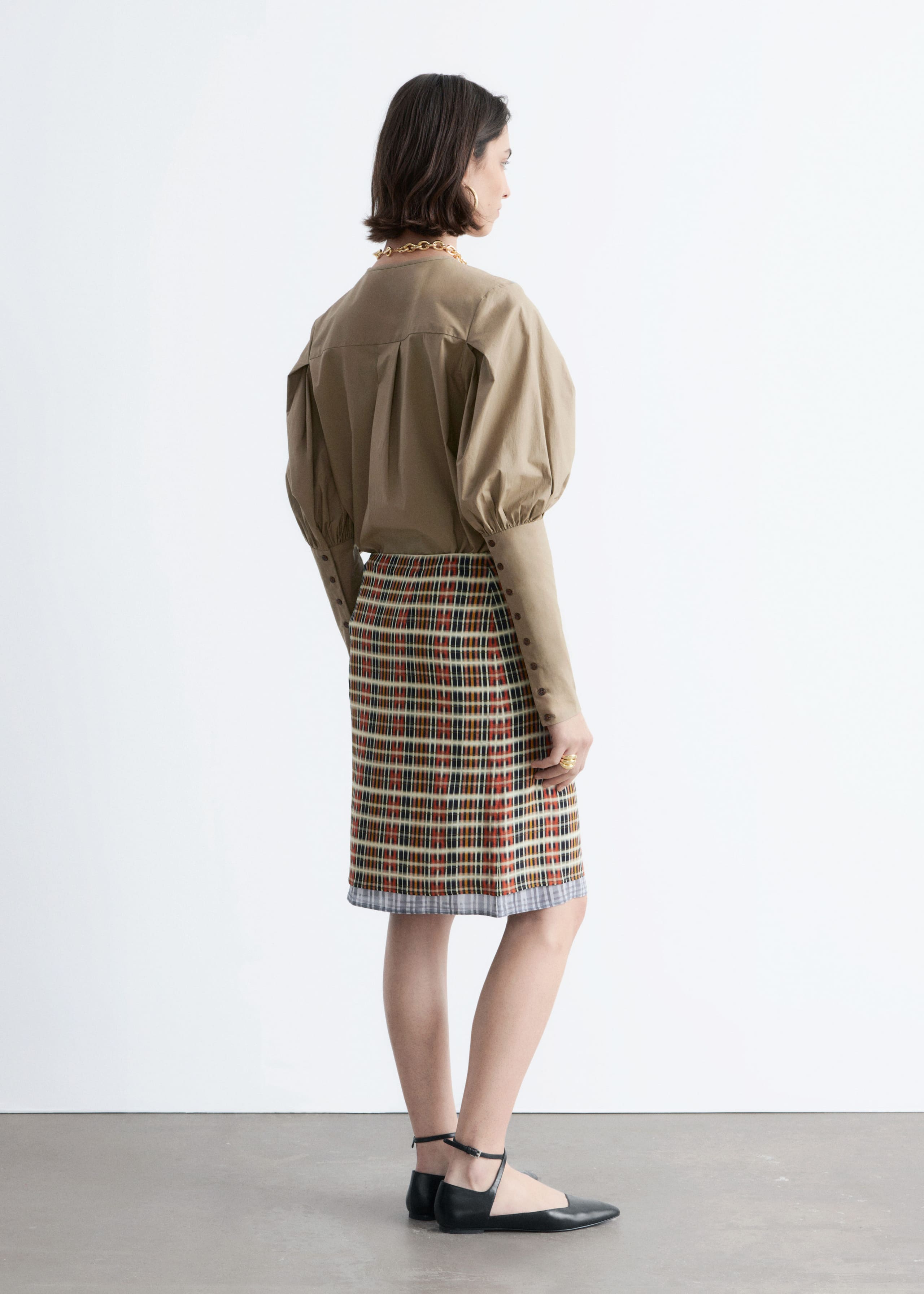 Image of Puff-Sleeve Blouse