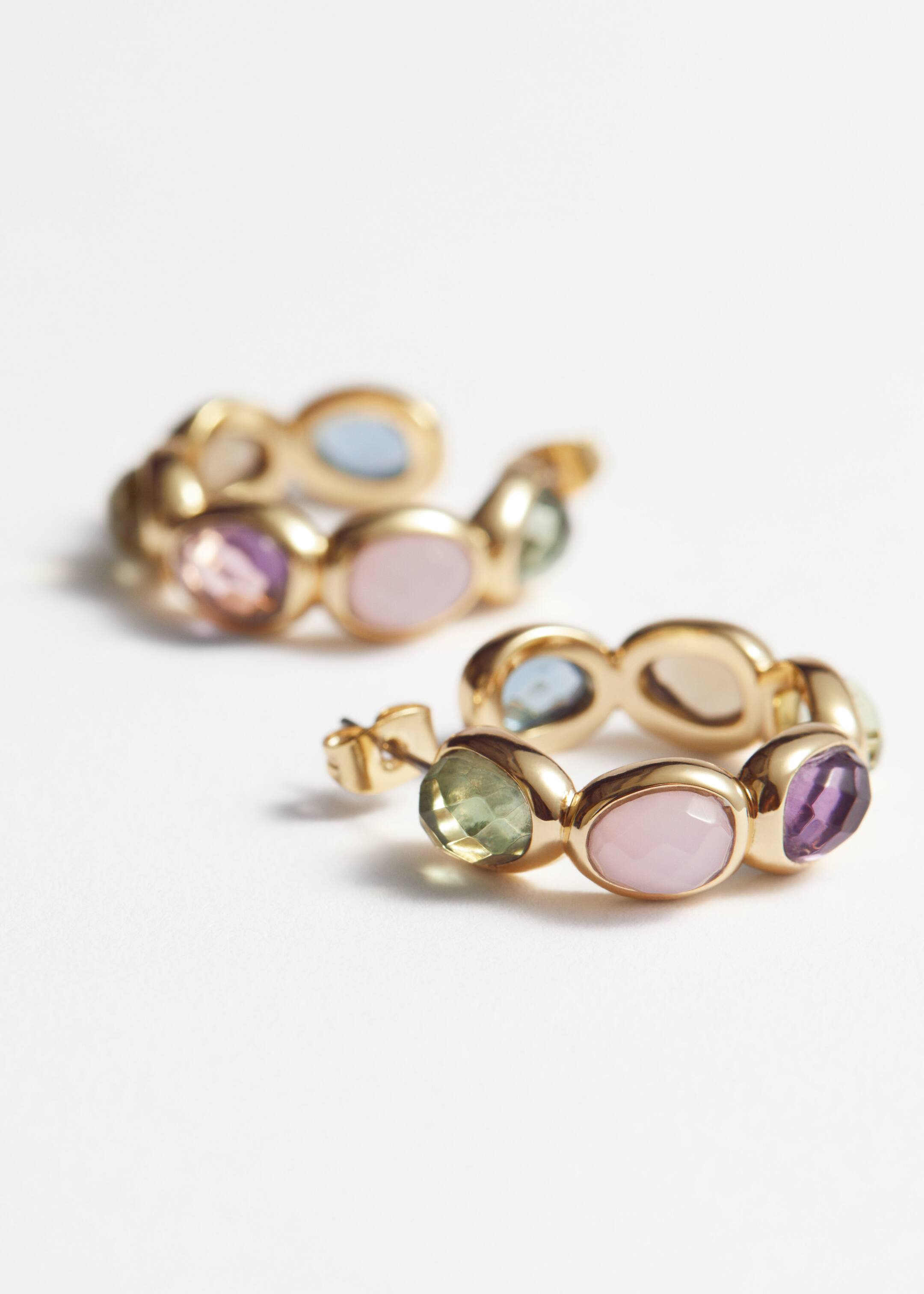 Agrandir l'image: Créoles en cristal vibrant - Doré - FEMME | H&M CH 2