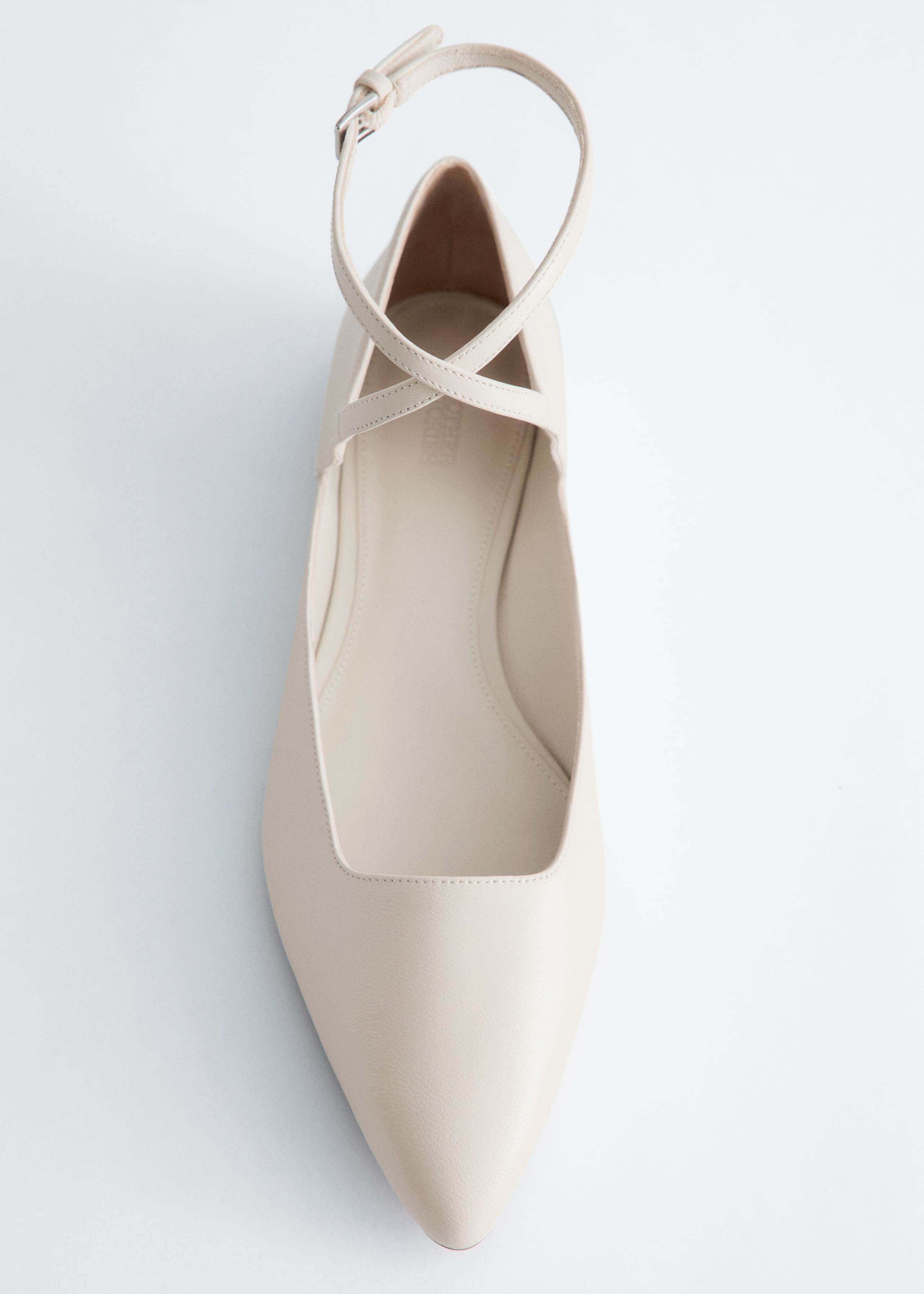 Leather Cross-Strap Ballet Flats - Cognac Brown - Still Life