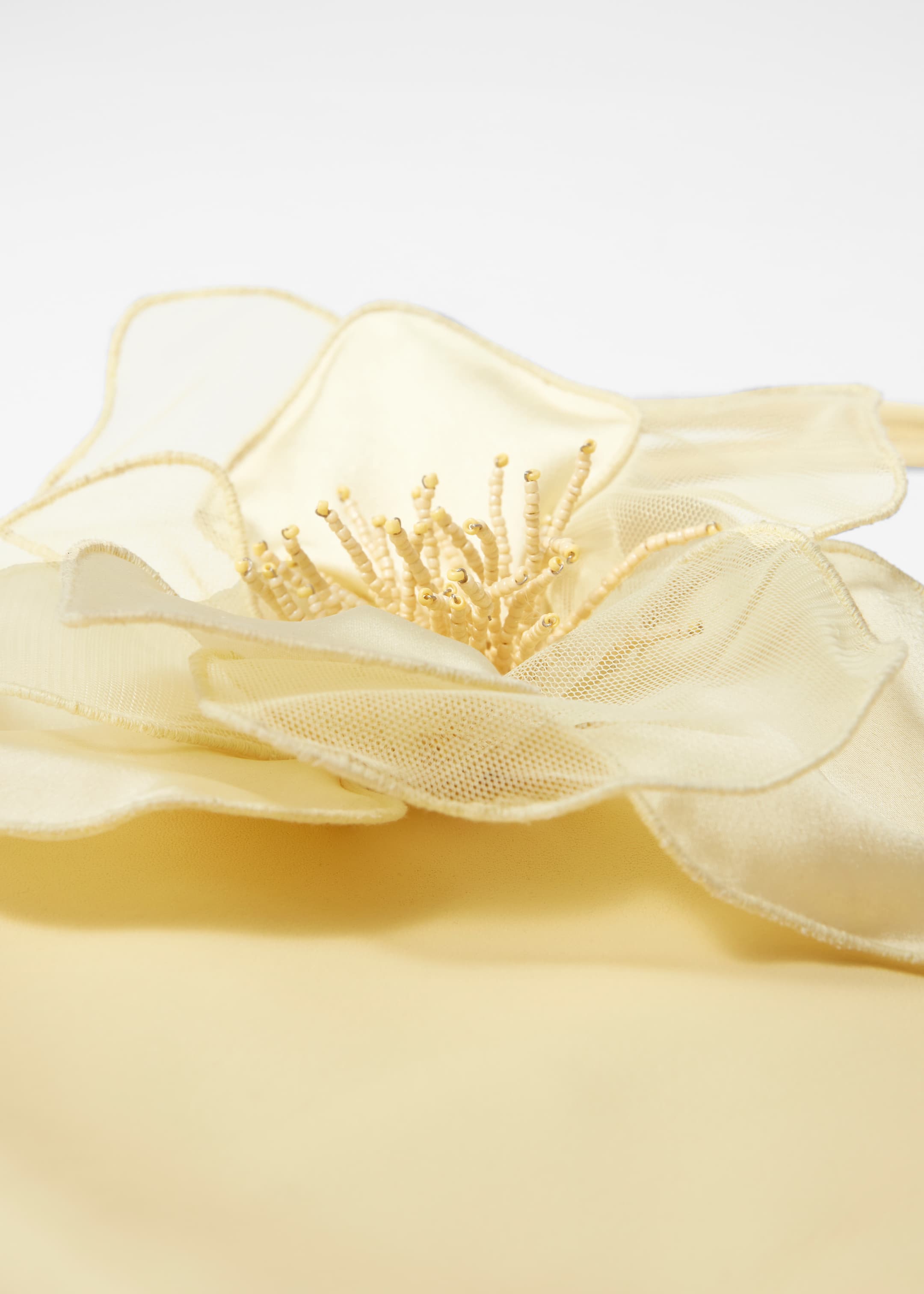 Grotere afbeelding bekijken: Leren tasje met bloemenapplicatie - Butter Yellow - DAMES | H&M BE 6