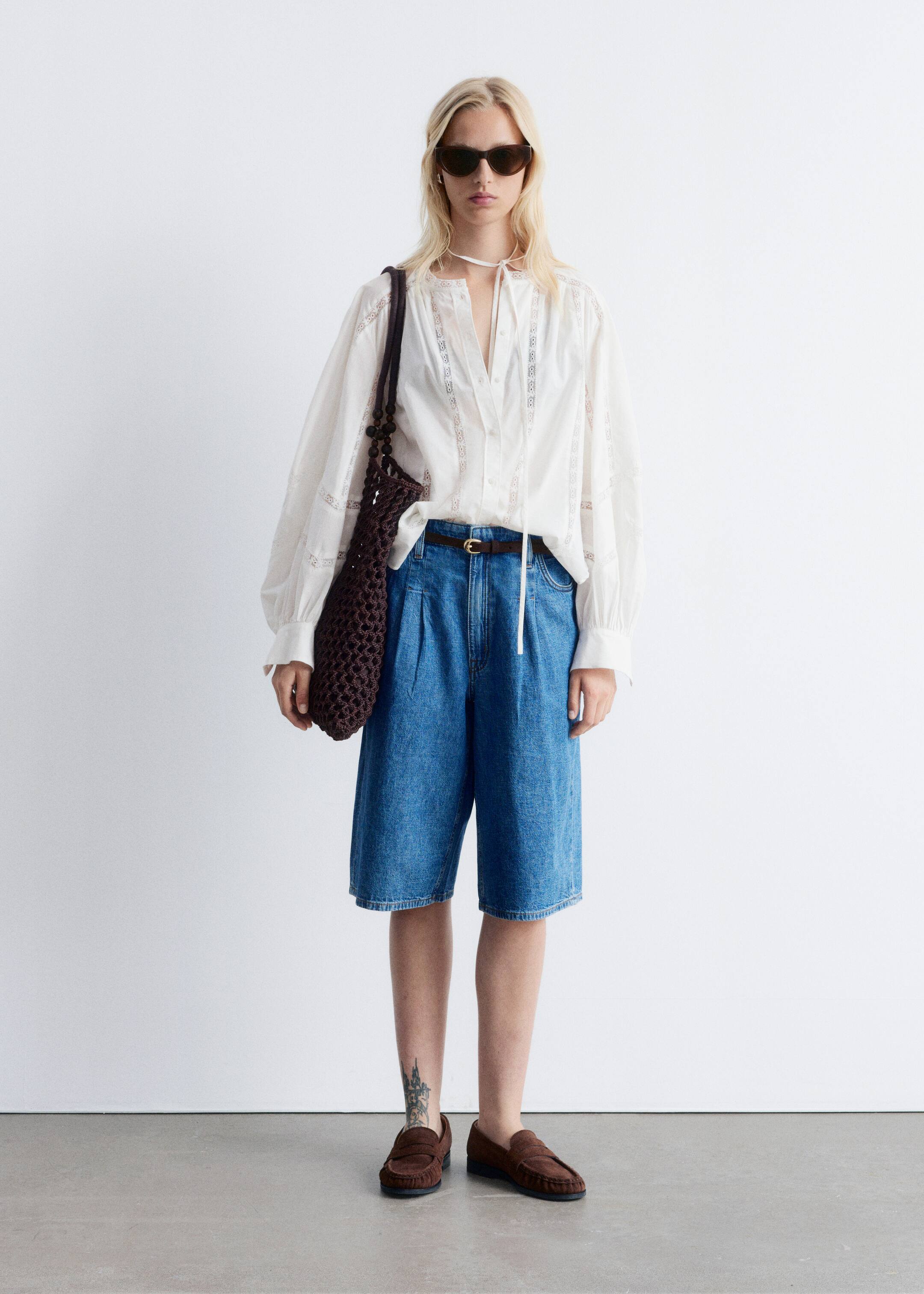 Visualizza immagine più grande: Camicetta voluminosa con finiture in pizzo - Bianco - DONNA | H&M IT 2