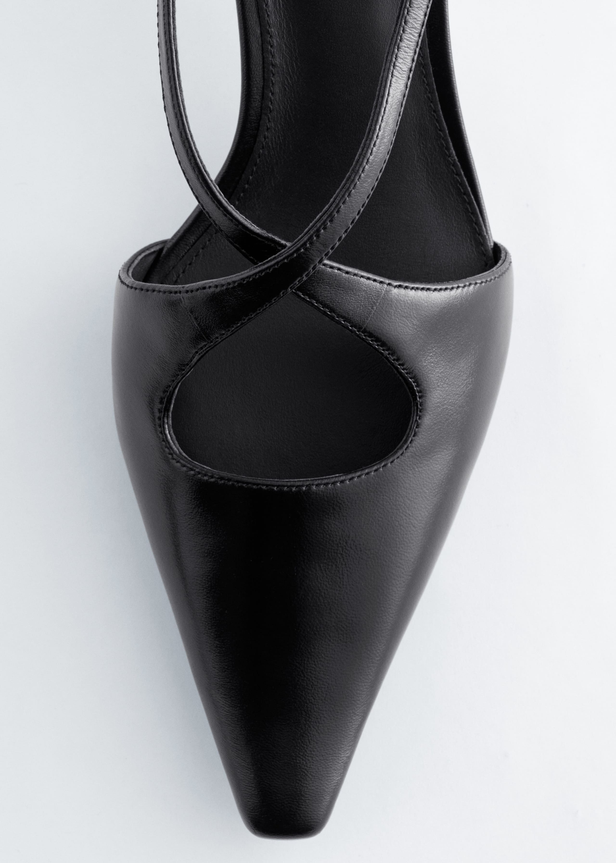 Image of Criss-Cross Leather Slingback Pumps