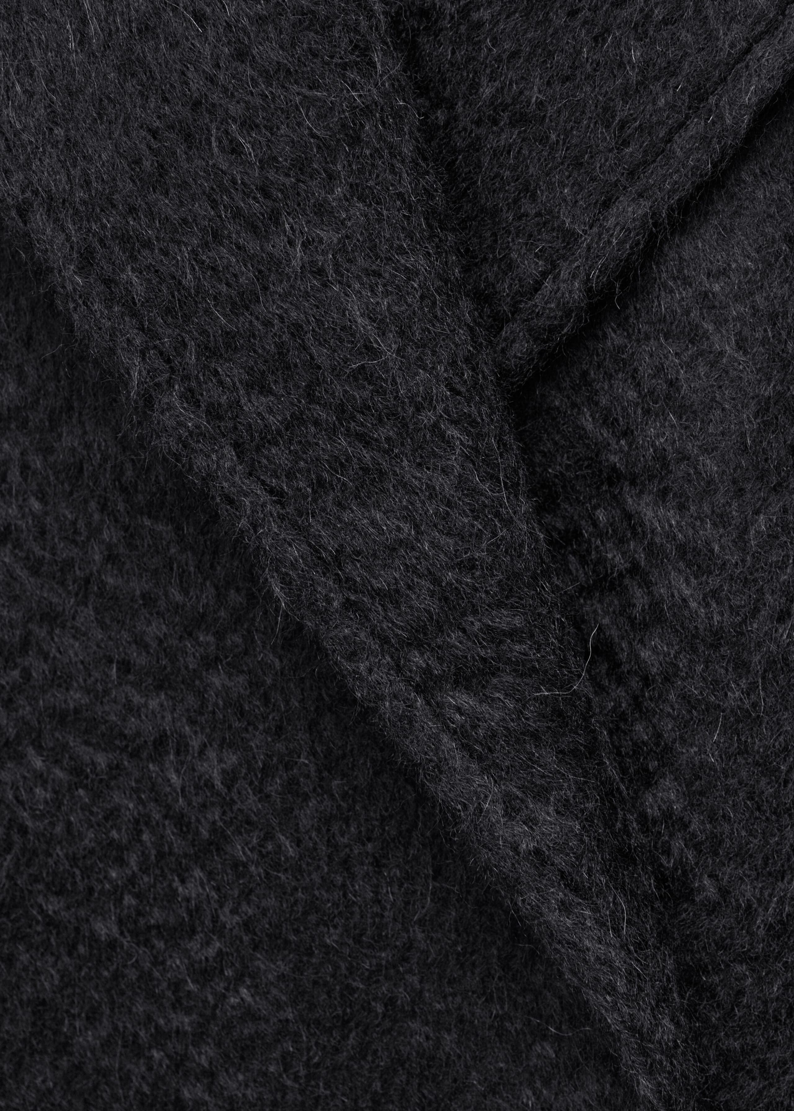 Oversized Wool Coat - Black - Lookbook