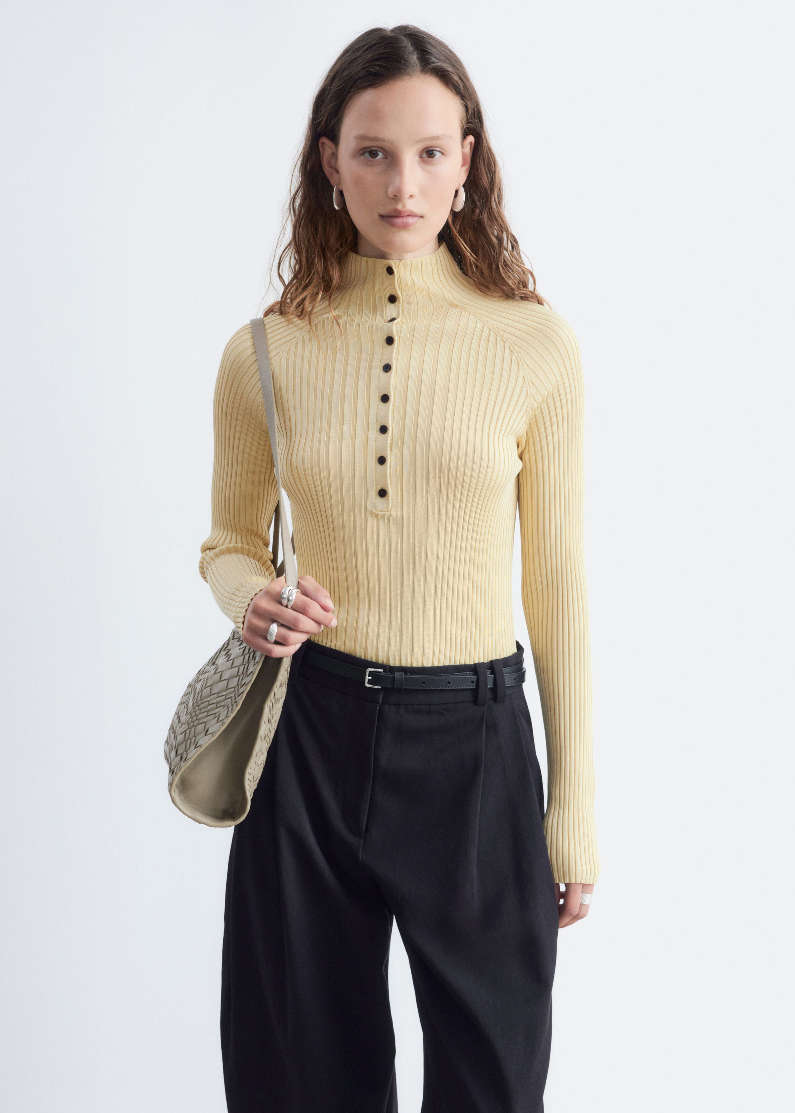 Rib-Knit Top - Turquoise - Lookbook