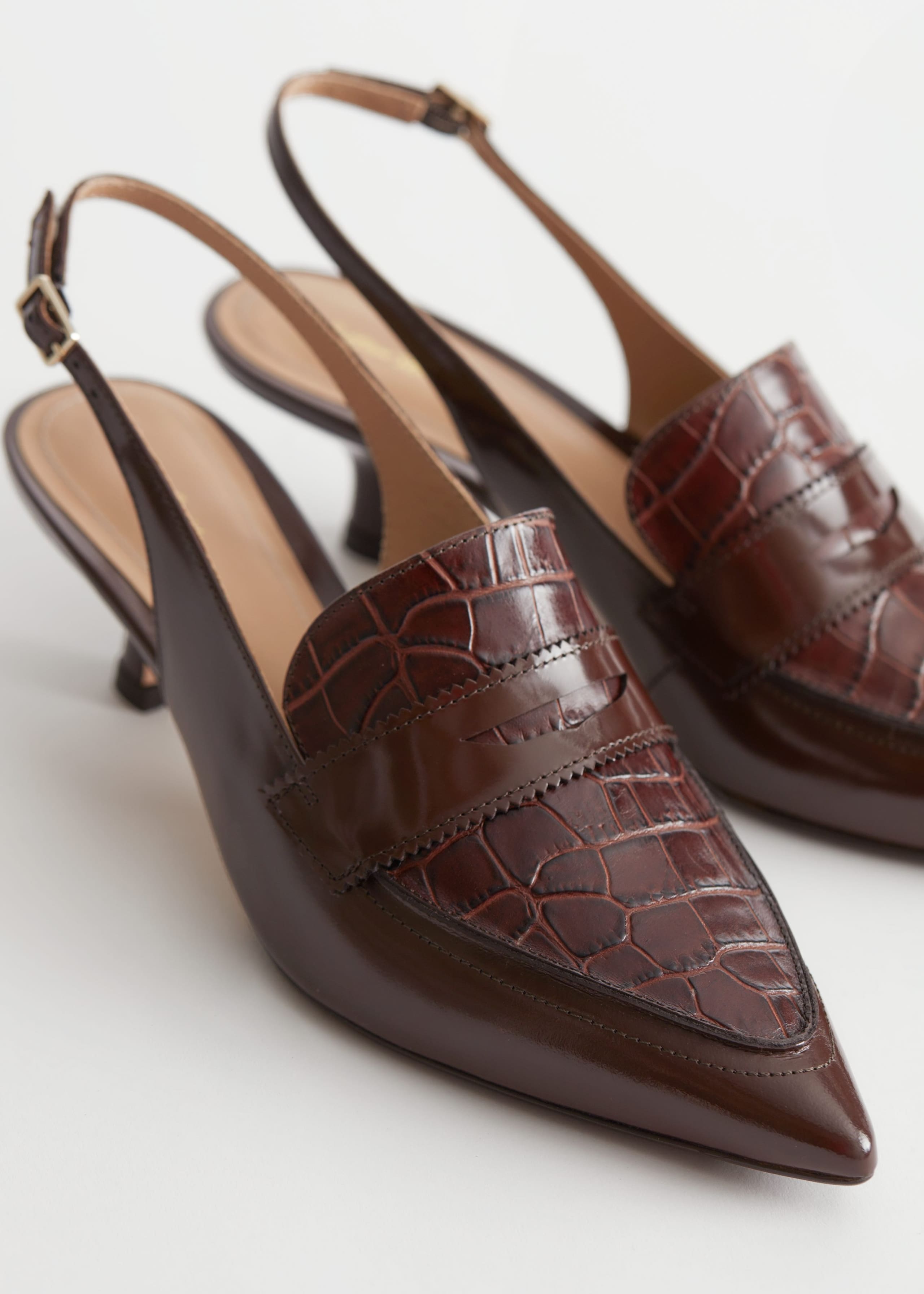 Image of Slingback Loafer Pumps