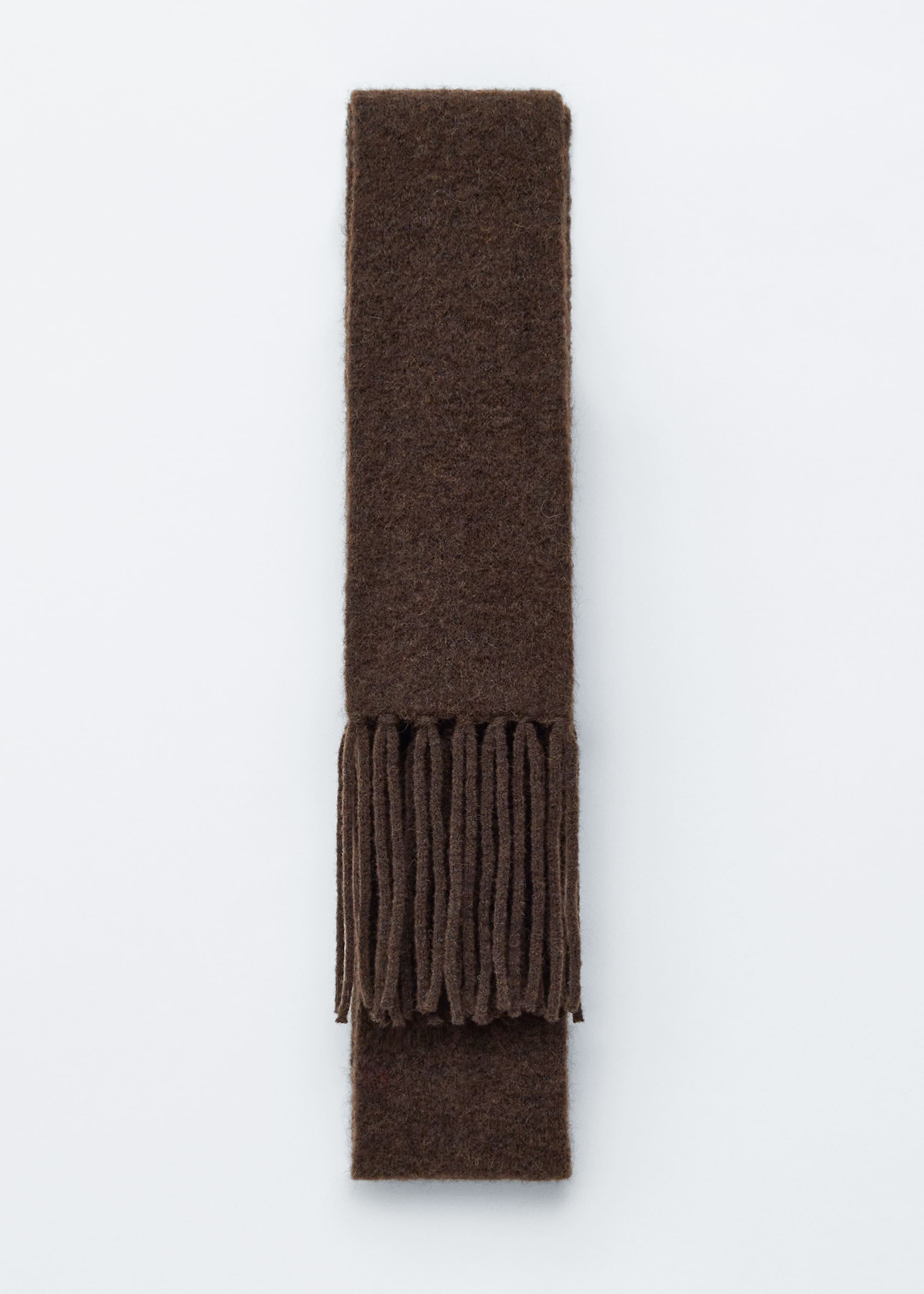 Agrandir l'image: Écharpe fine en alpaga mélangé à franges - Marron foncé - FEMME | H&M CH 2