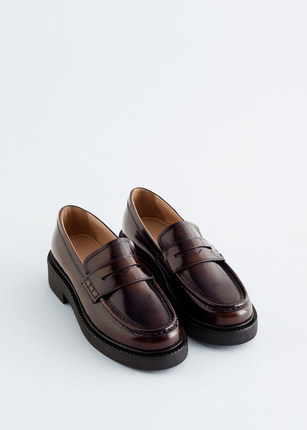 Image of Chunky Leather Loafers