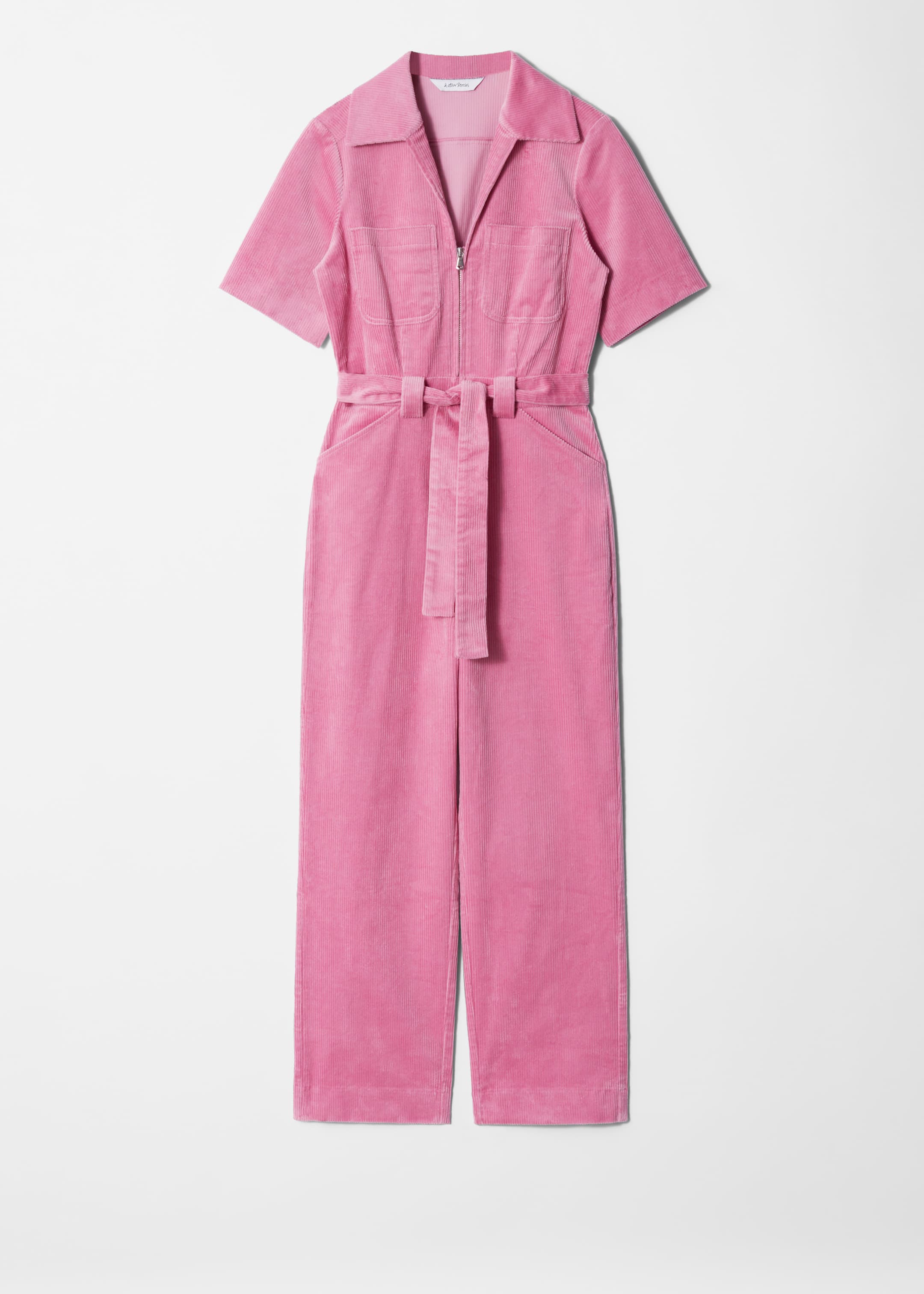 View larger image: Belted Corduroy Jumpsuit - Pink - Ladies | H&M GB 5
