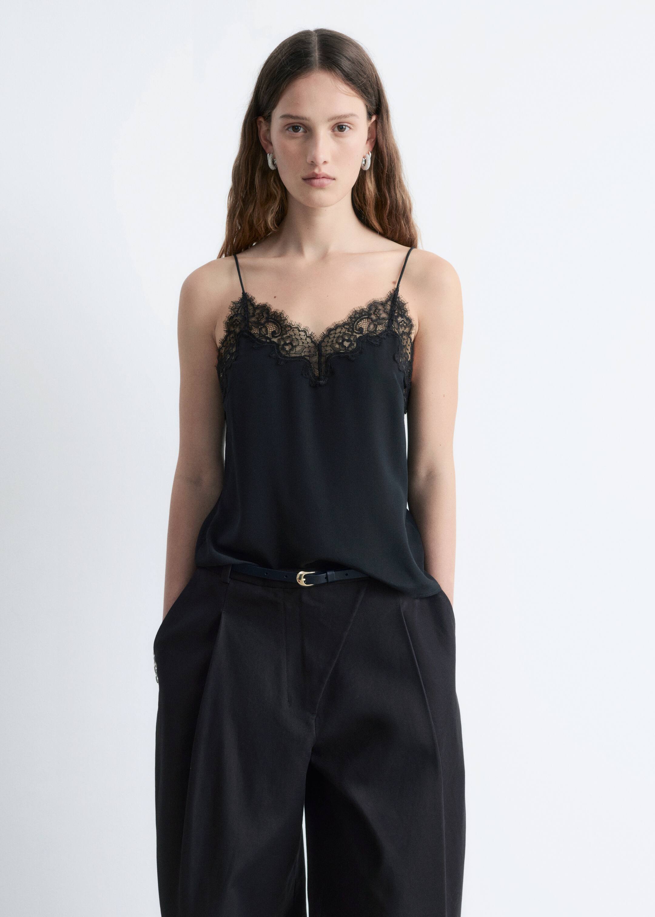 Agrandir l'image: Débardeur en soie - Noir - FEMME | H&M FR 5