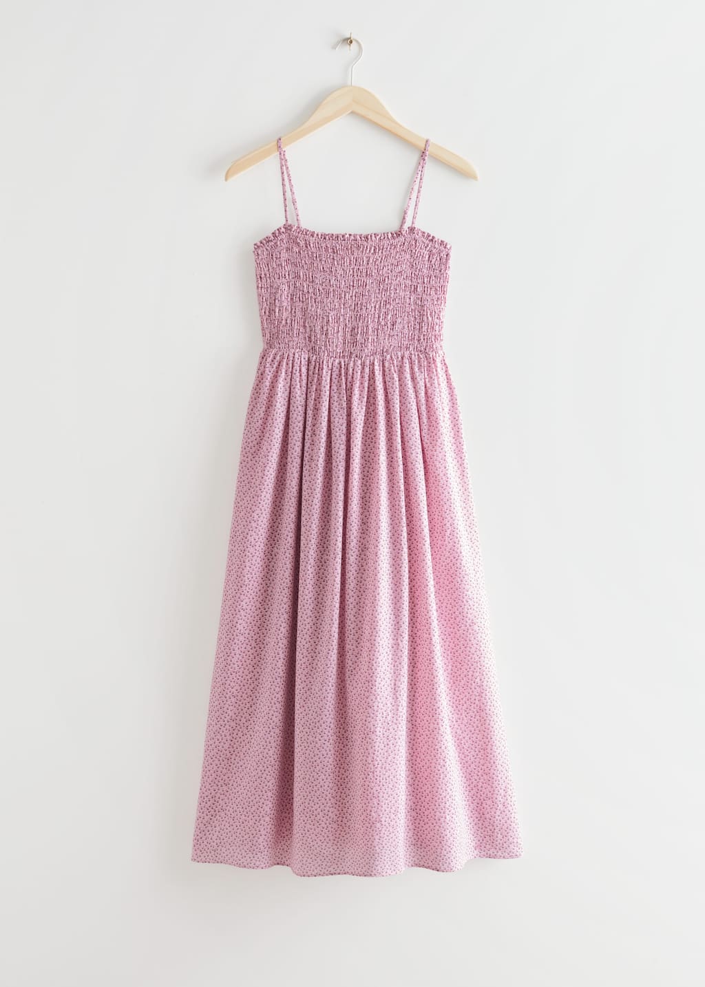 Robe midi smockée - Rose à fleurs - Still Life