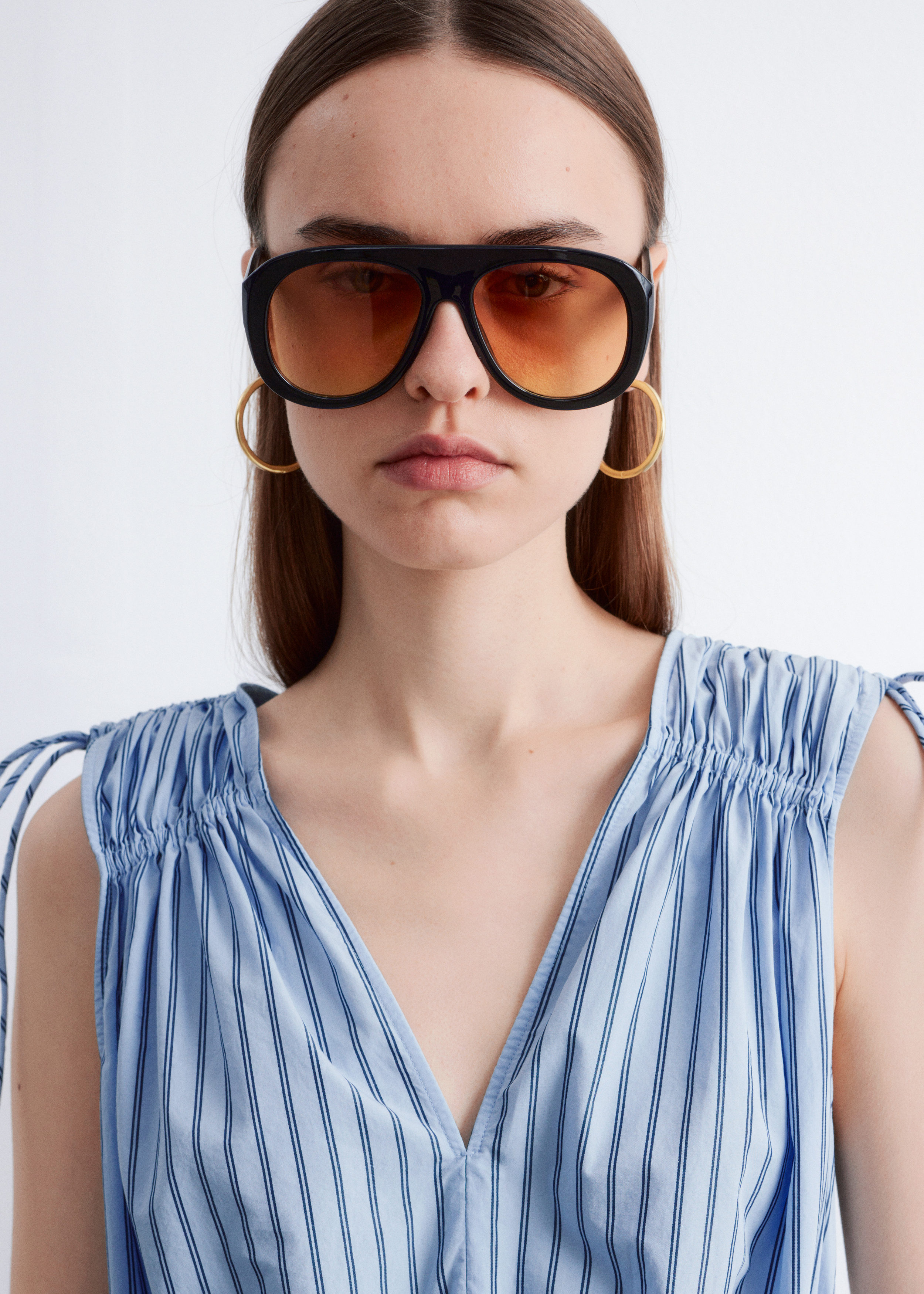 Gathered Top - Blue Stripe - & Other Stories US