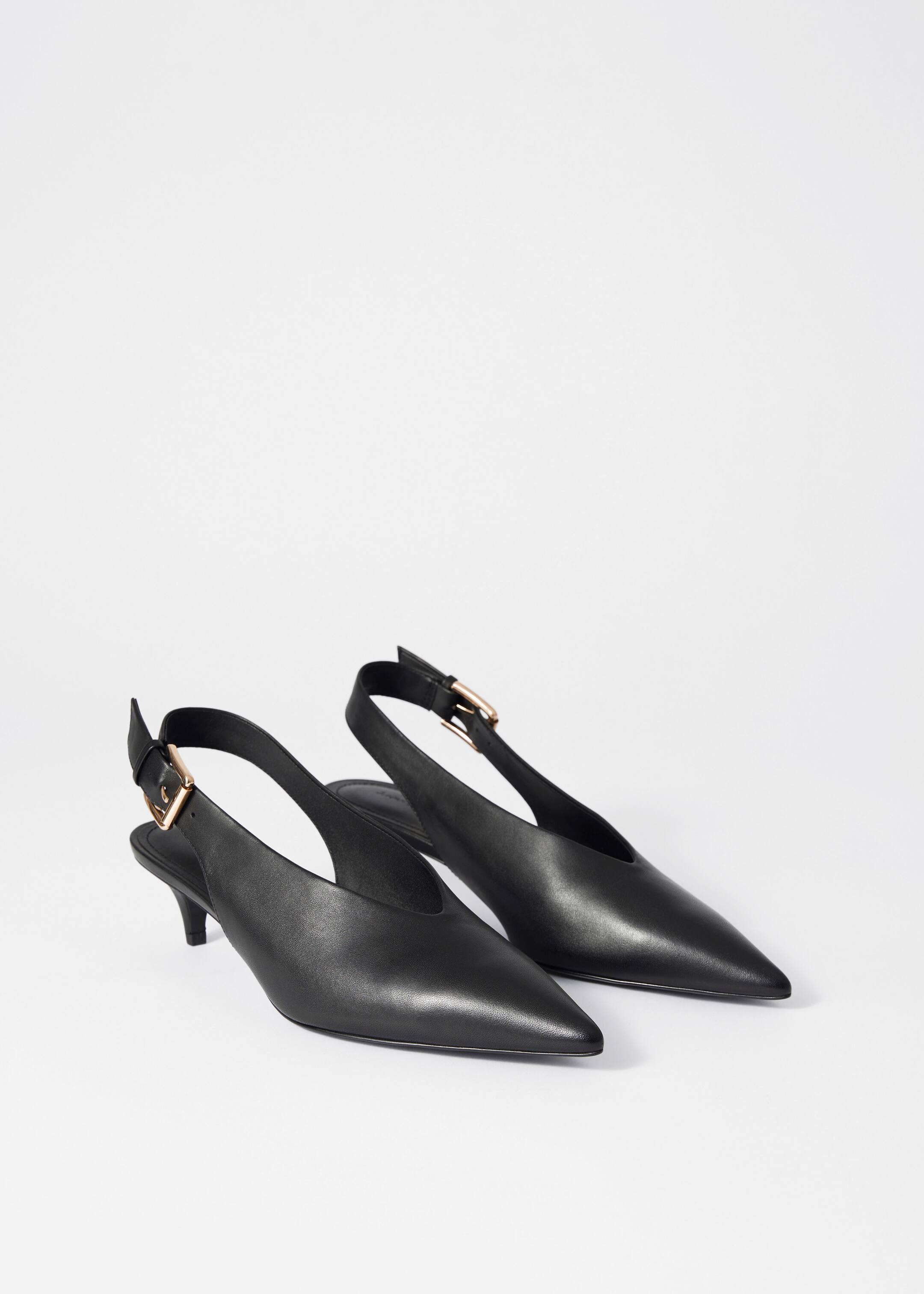 Grösseres Bild ansehen: Slingback-Pumps aus Leder - Schwarz - DAMEN | H&M CH 2