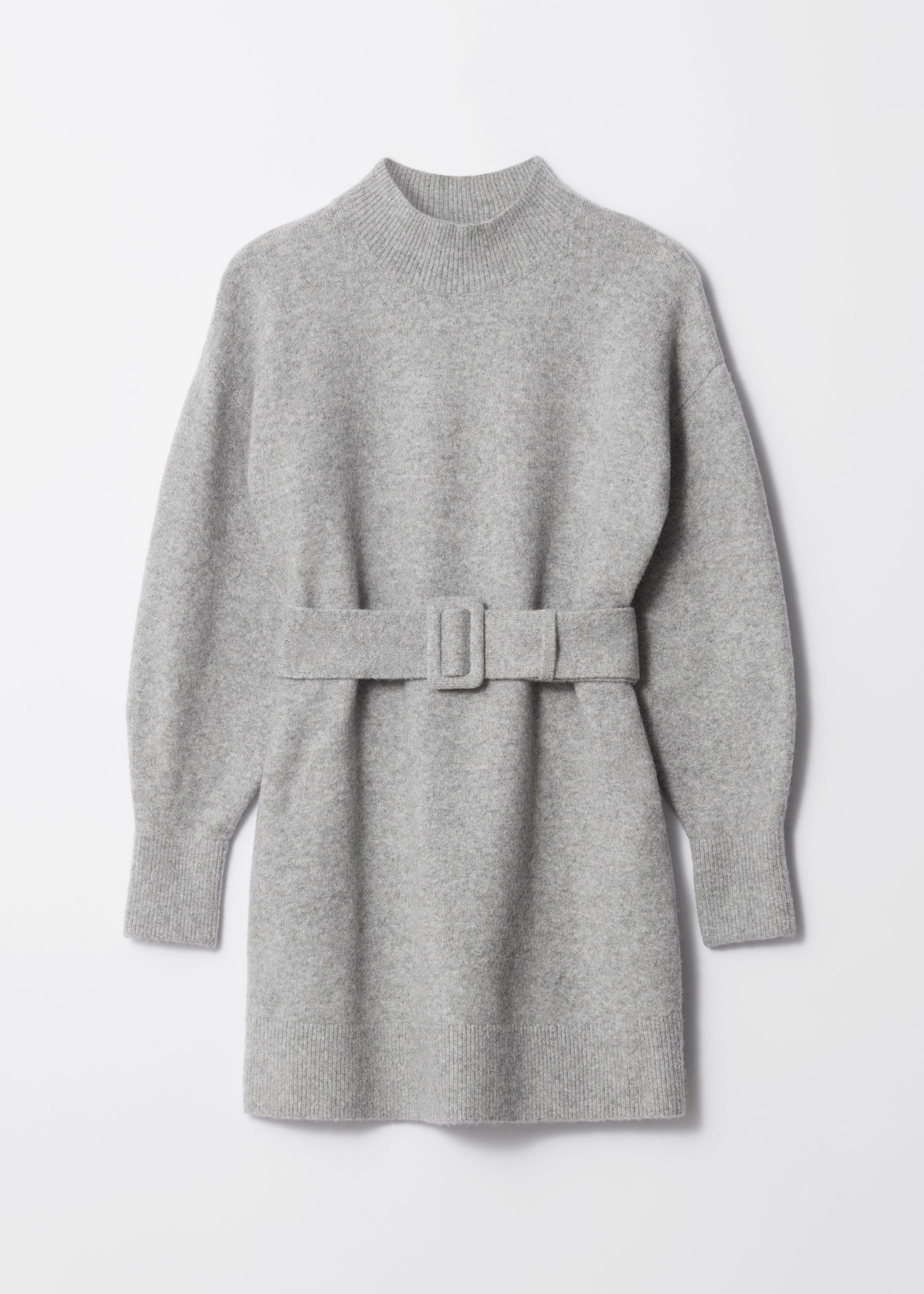 Zobacz większy obraz: Belted Mini Knit Dress - Szary - ONA | H&M PL 1