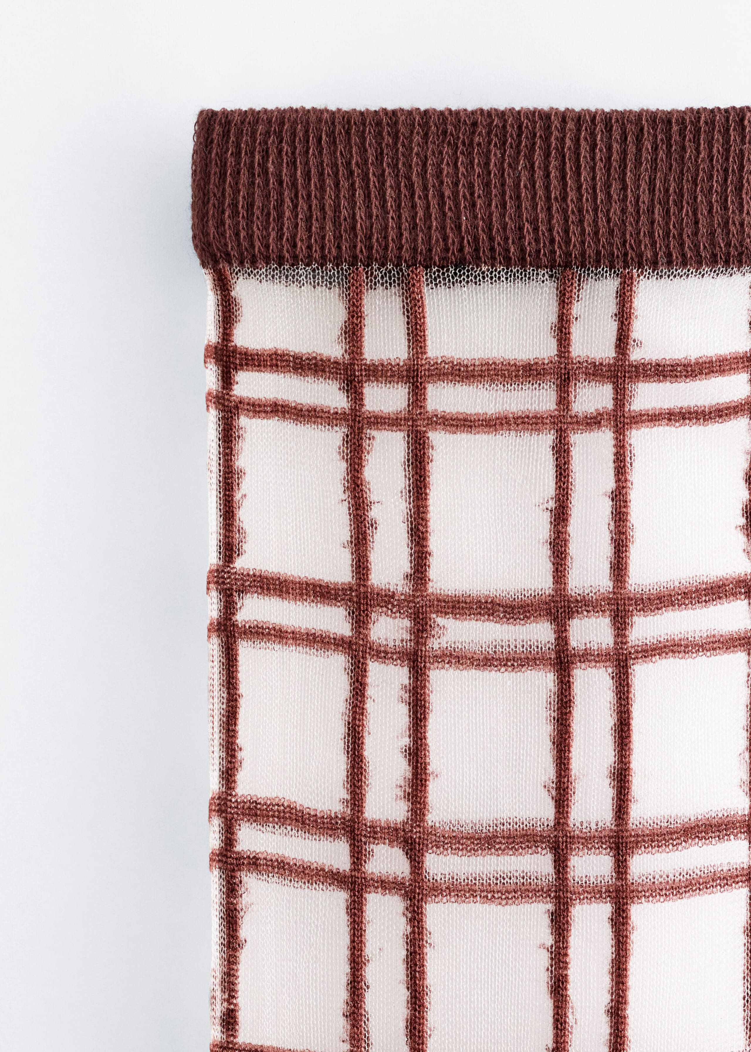 Image of Sheer Checked Socks