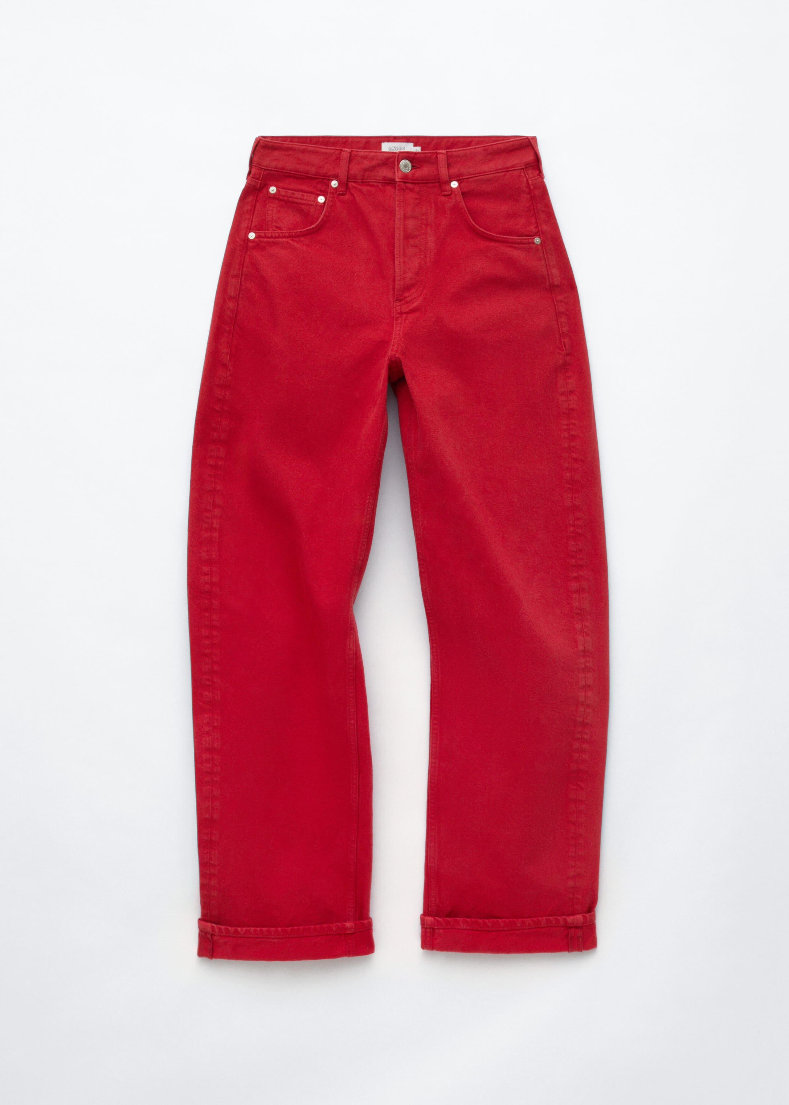 Barrel-Leg Jeans - Red - Lookbook