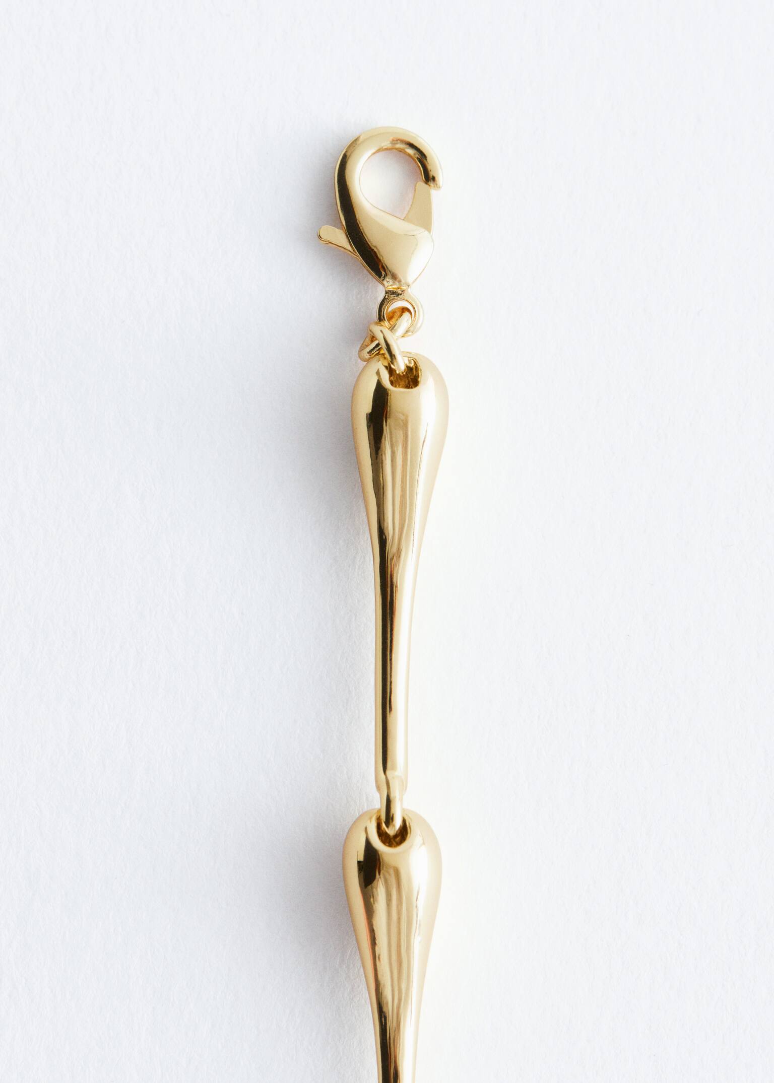 Teardrop Bead Necklace - Gold - 2