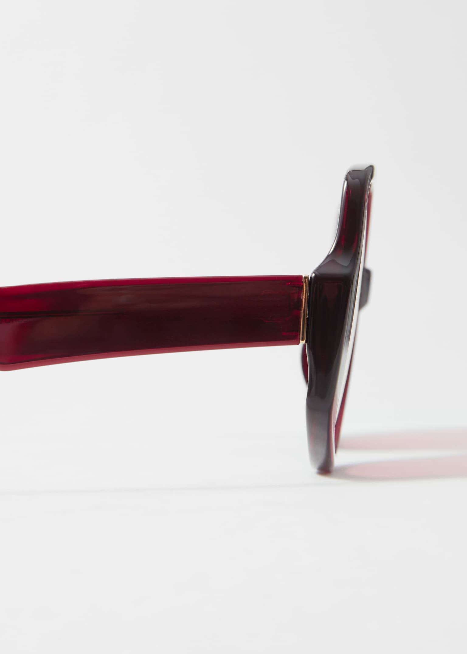 Oversized Square-Frame Sunglasses - Burgundy - 4