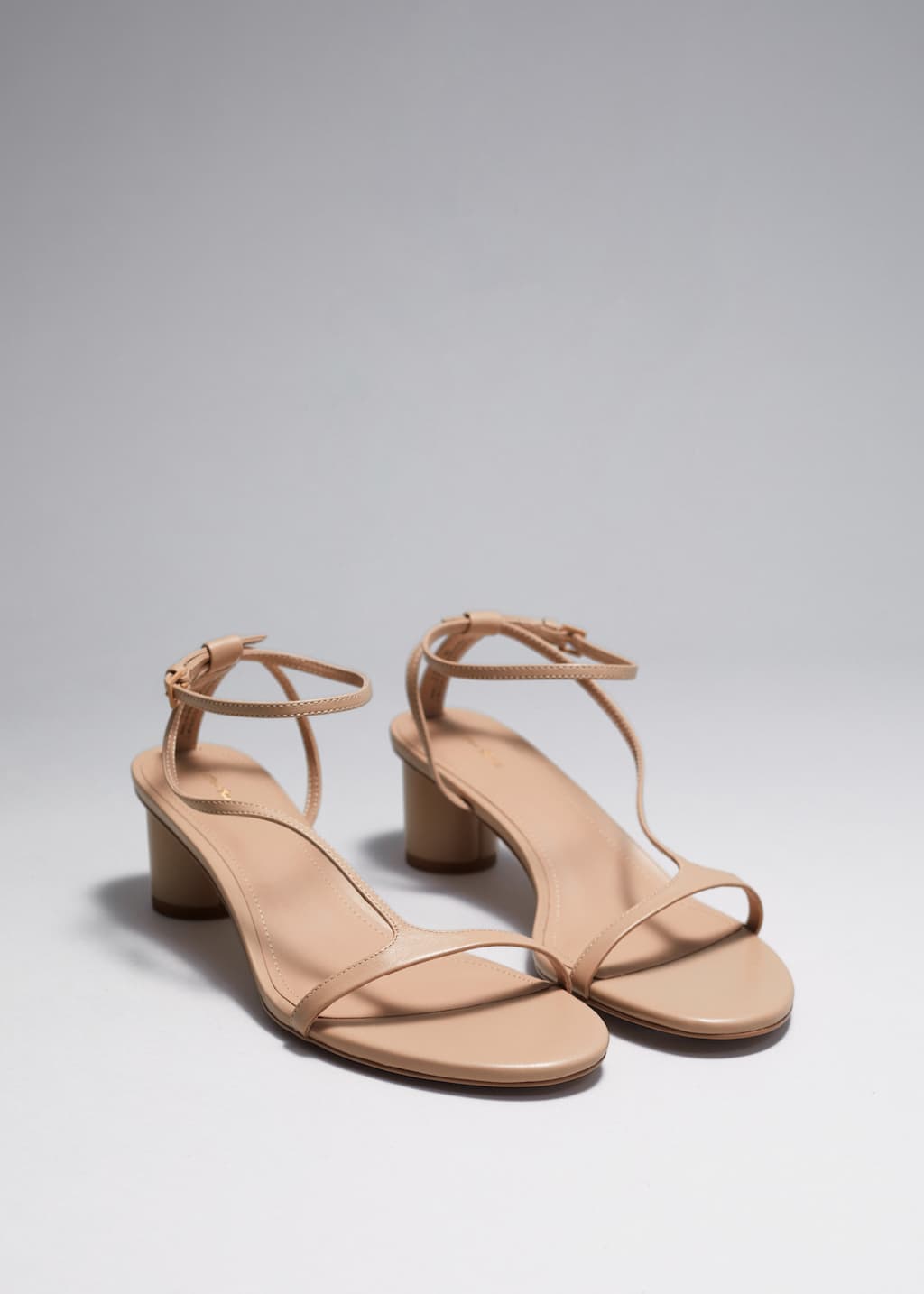 Sandales à talons en cuir - Argenté - Still Life
