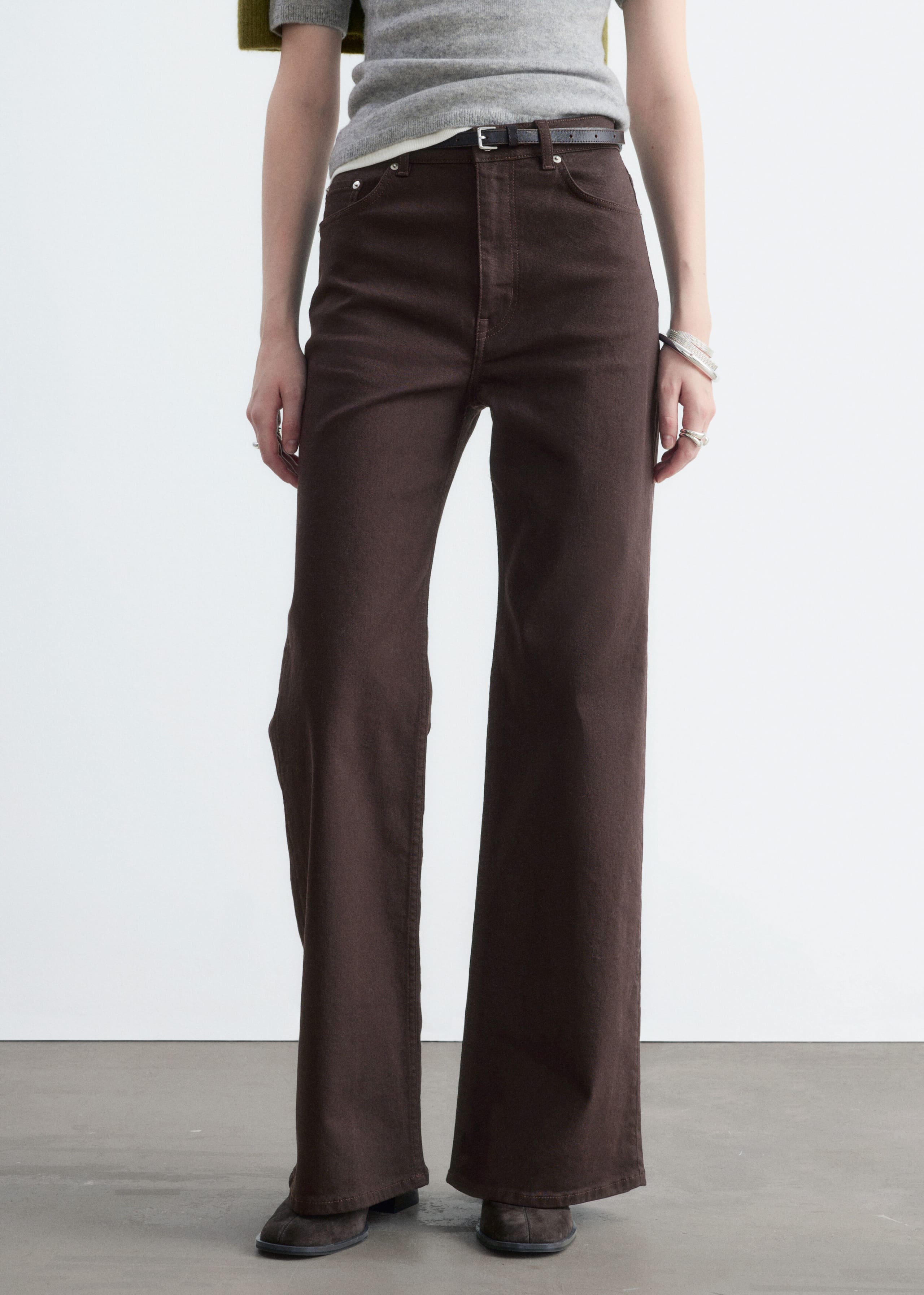 Wide-Leg Jeans - Blue - Lookbook