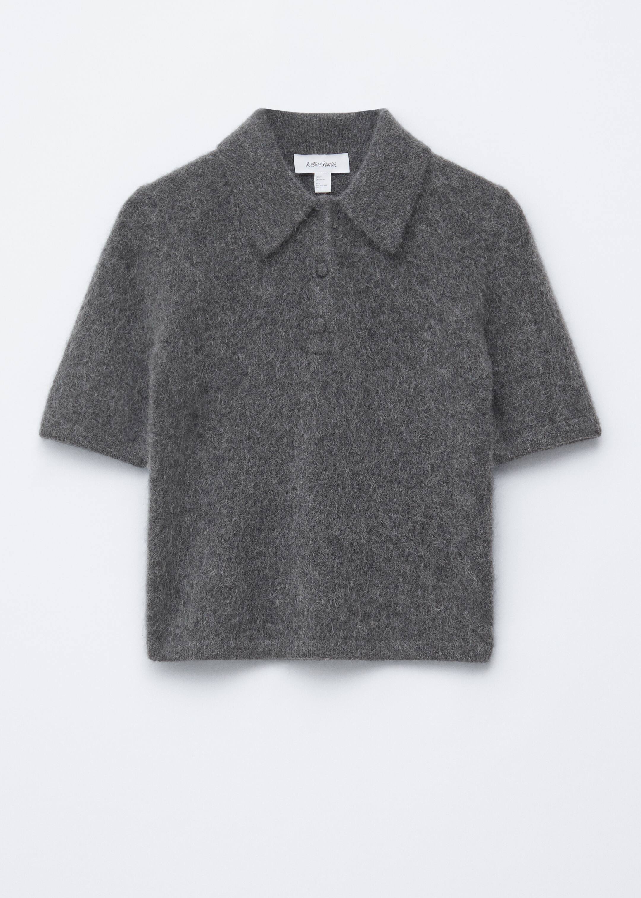 Größeres Bild ansehen: Polo-T-Shirt mit gebürsteter Textur - Dunkelgrau - Ladies | H&M DE 6