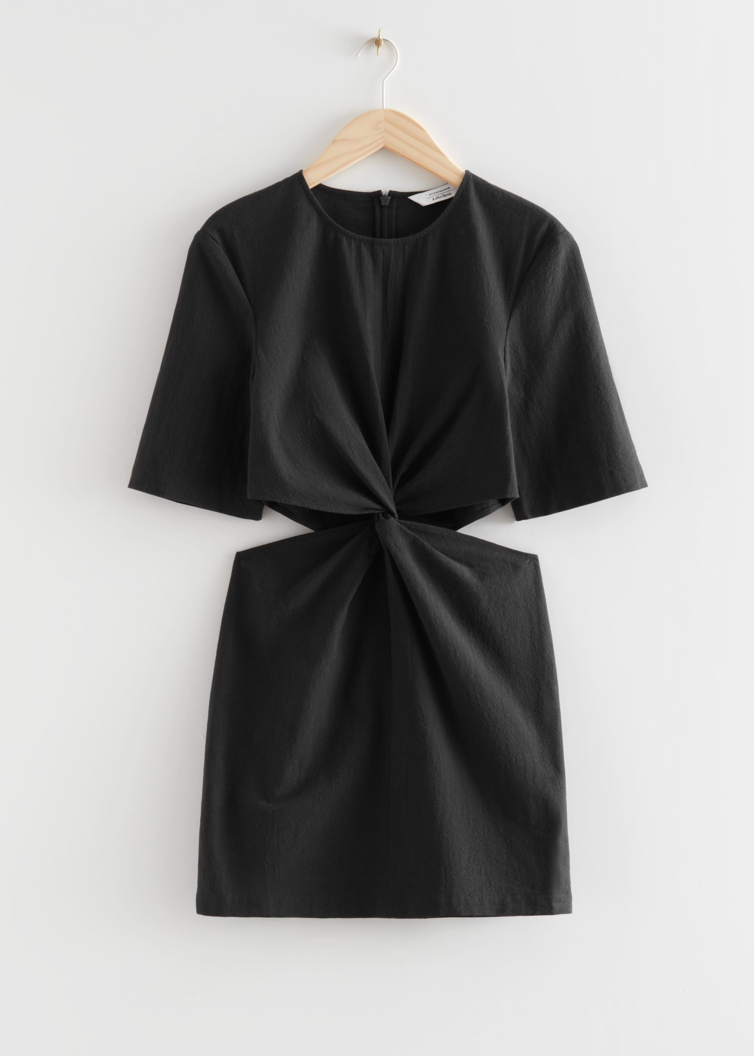 Cut-Out Waist Mini Dress - Black - Still Life