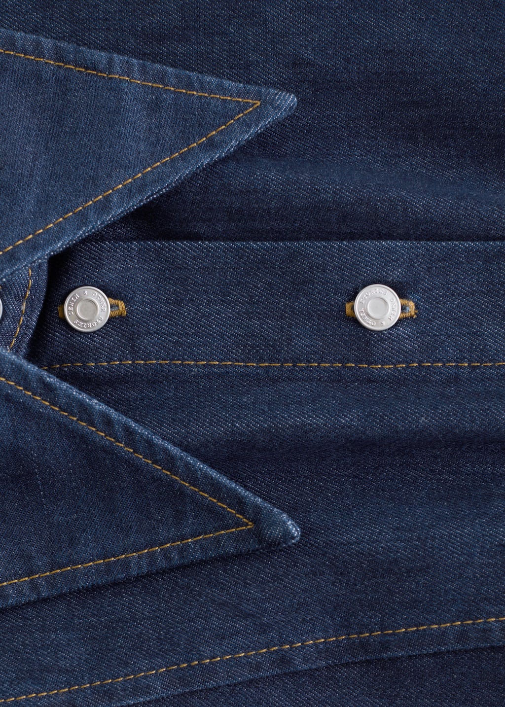 Image of Topstitched Denim Shirt