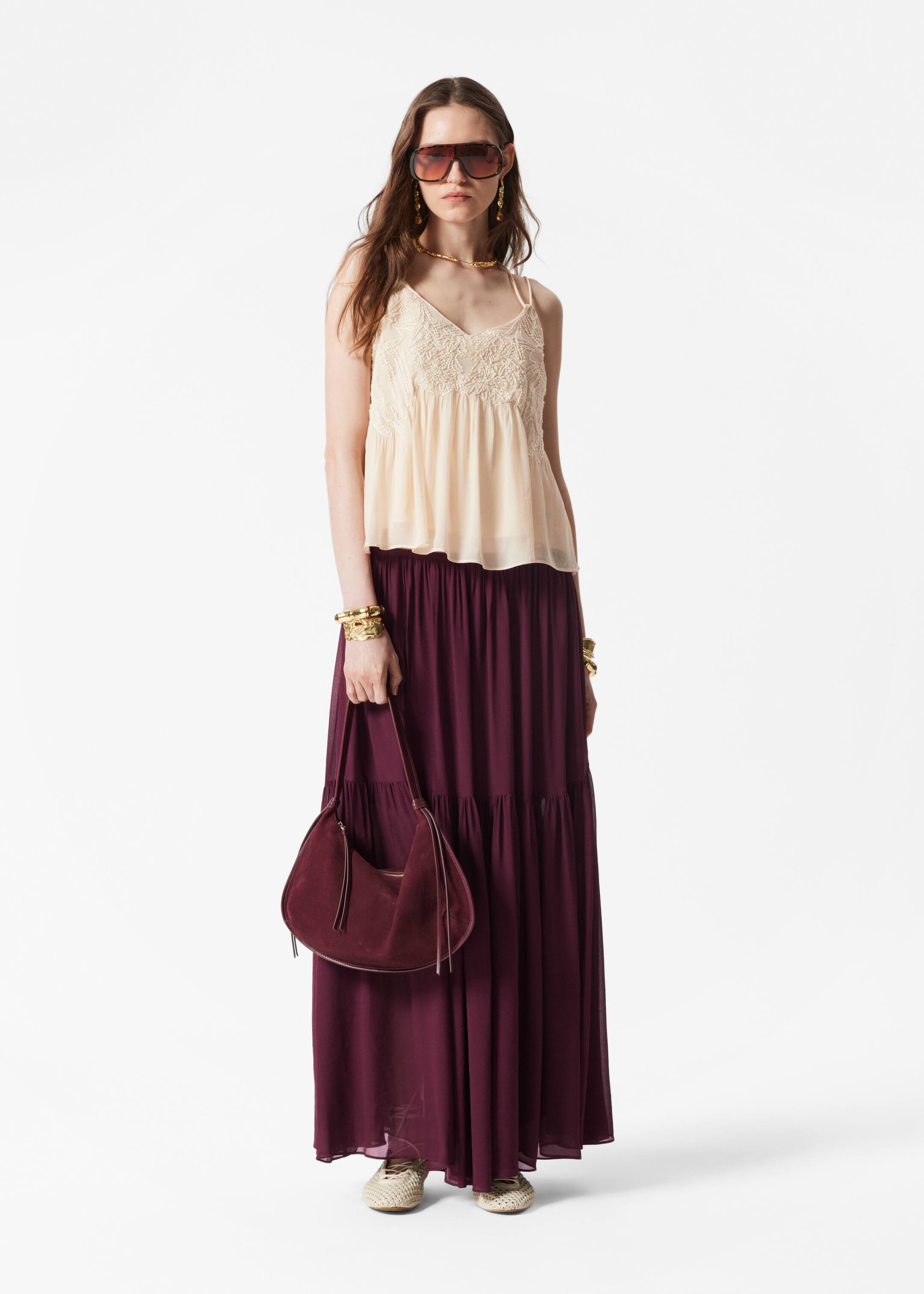 Zobrazit větší obrázek: Vyšívaný top na ramínka - Béžová - ŽENY | H&M CZ 2