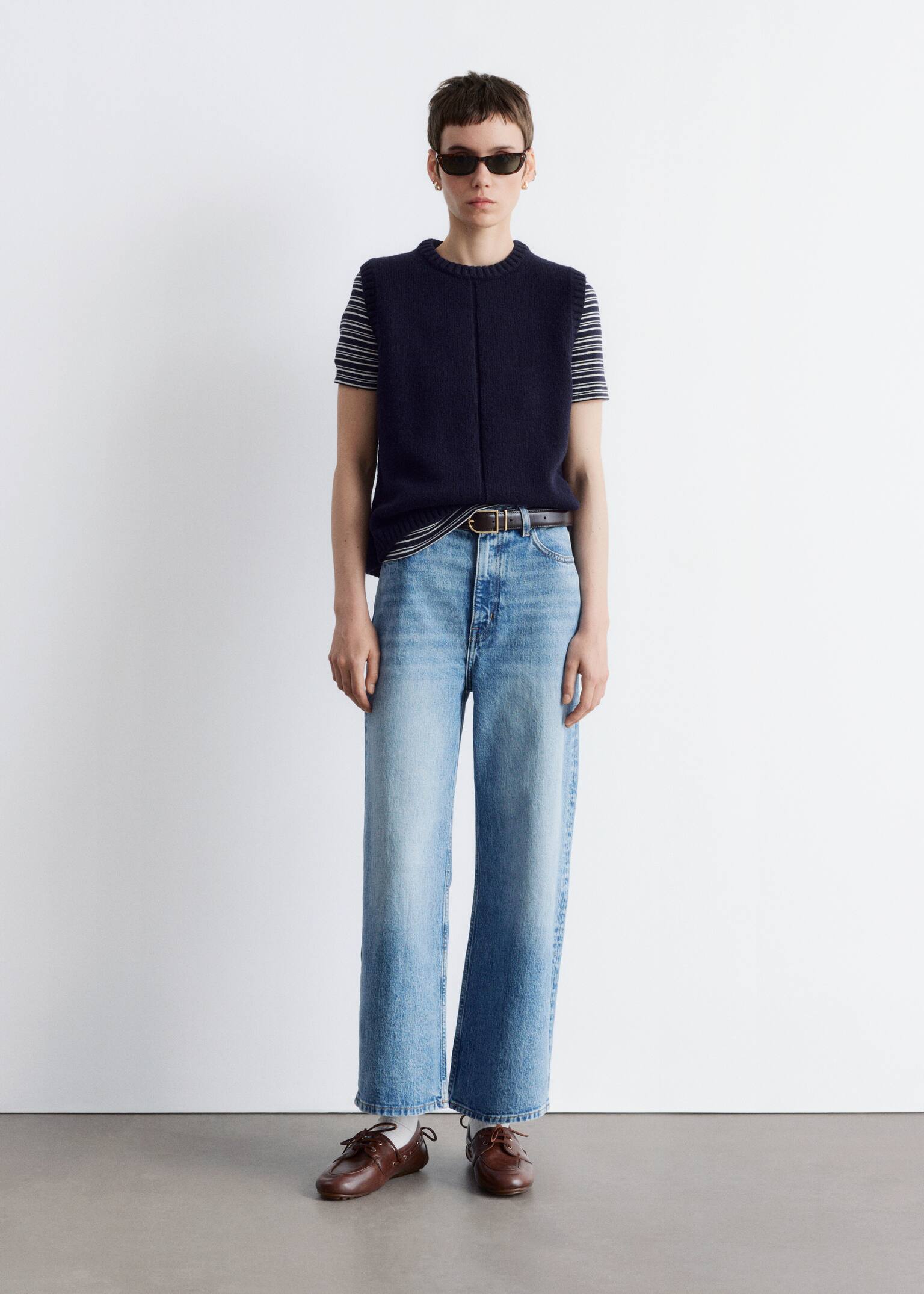 Strickpullunder - Navyblau/Graubraun - 4